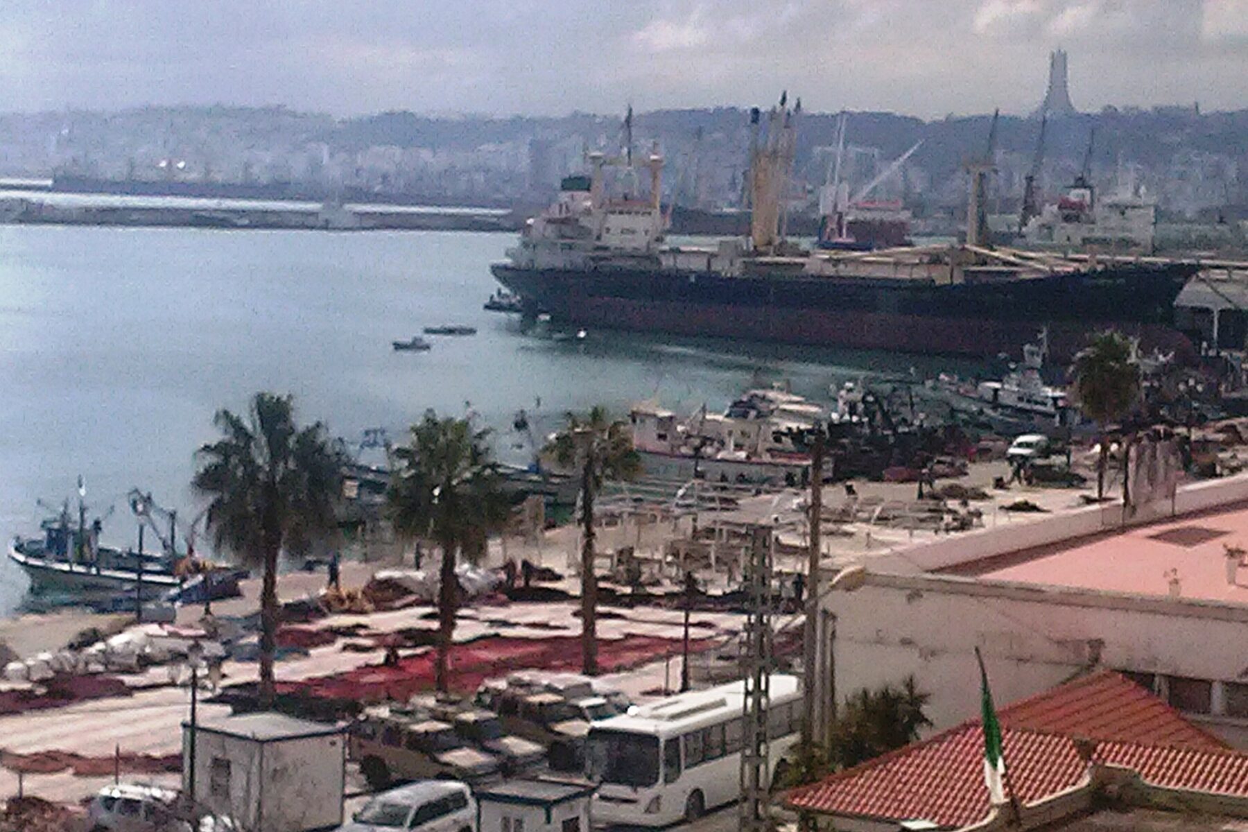 Cargo berths in the Port of Algiers (Fayeqalnatour, CC BY-SA 4.0, via Wikimedia Commons)