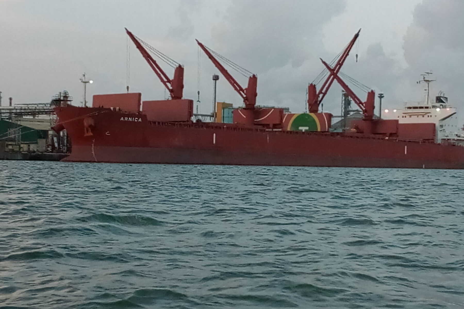 A bulk carrier alongside at Apapa port, Lagos, Nigeria