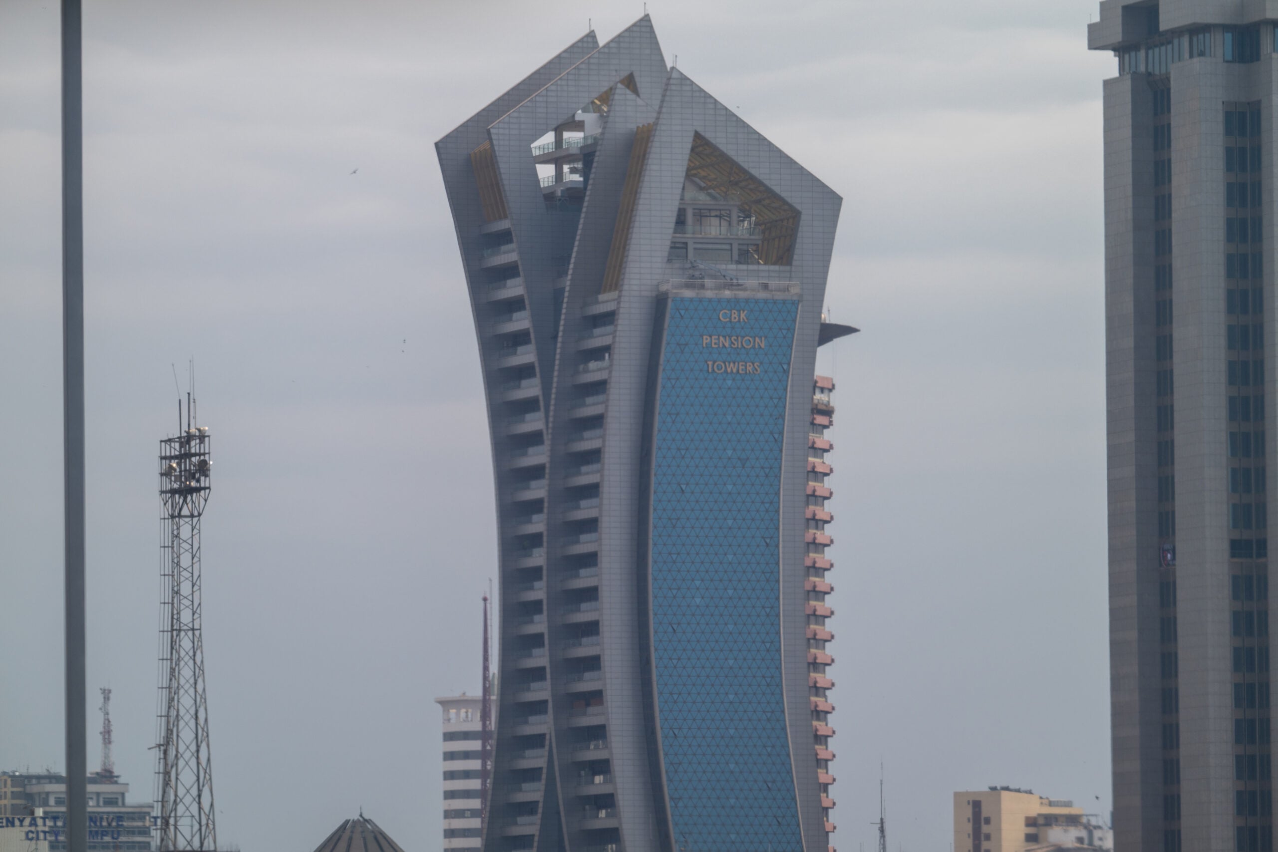 Kenya domestic borrowing - the Central Bank of Kenya Pension Towers in Nairobi