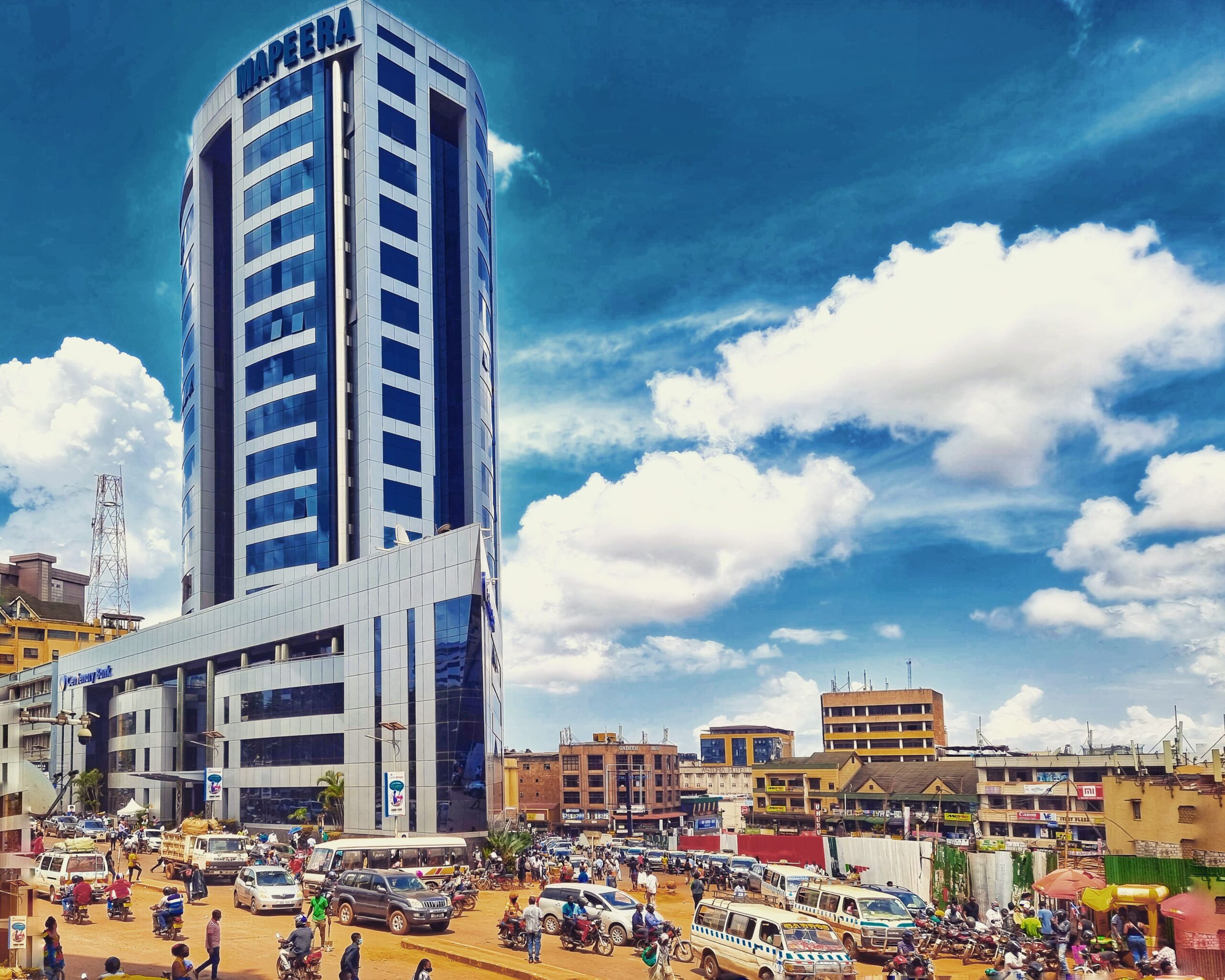 Uganda gold exports — Mapeera House and the city centre of Kampala