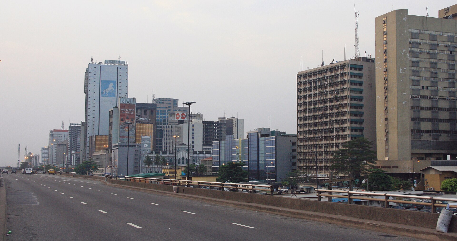 The business district of Lagos, Nigeria