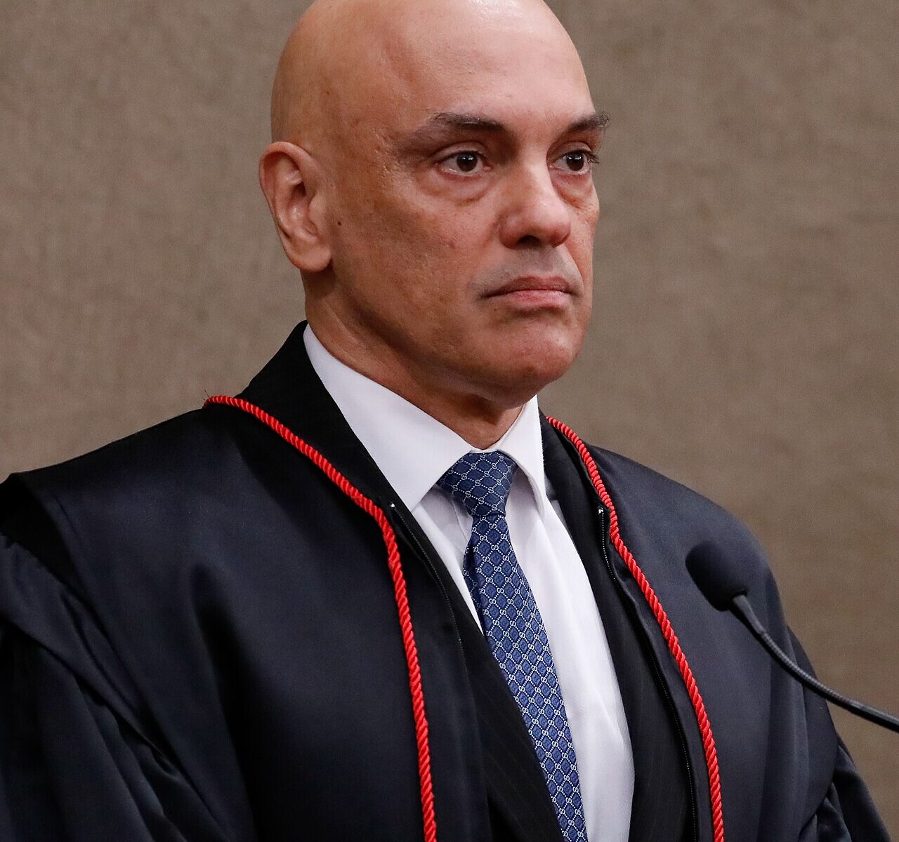 Justice Alexandre de Moraes during a ceremony at Brazil's electoral court