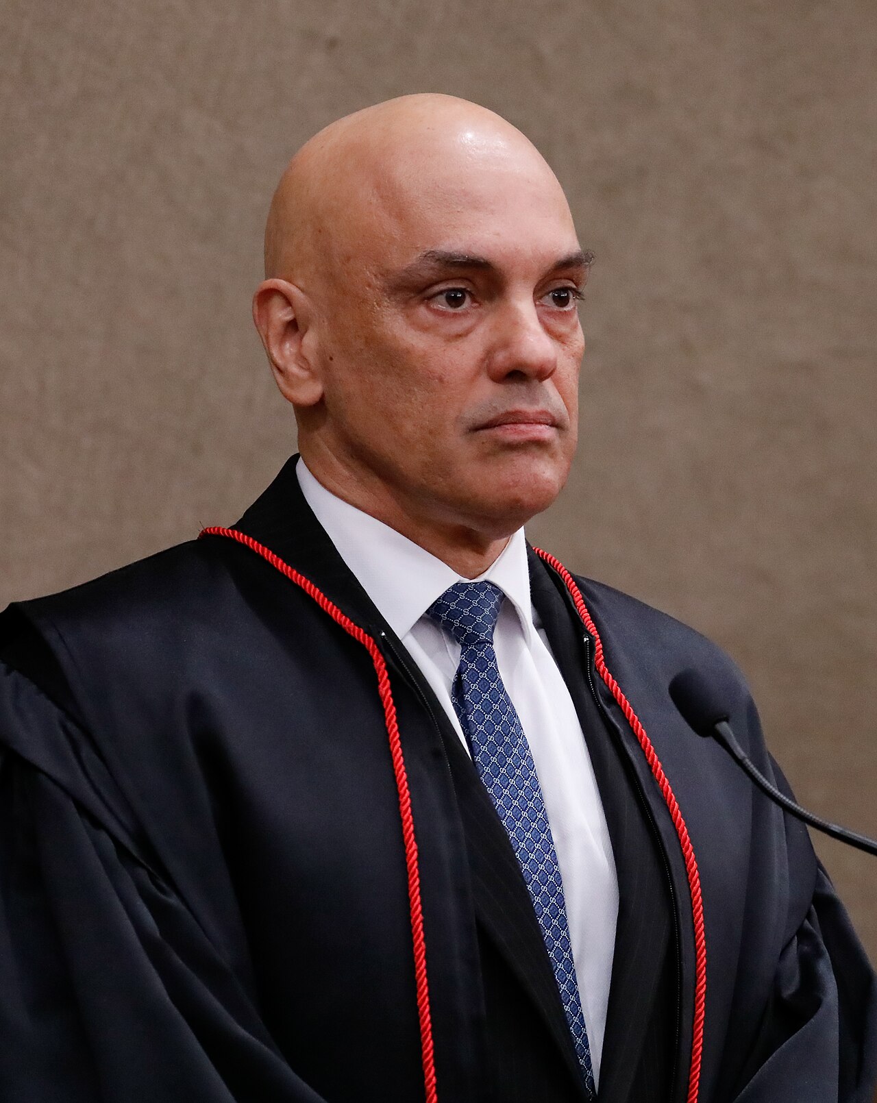 Justice Alexandre de Moraes during a ceremony at Brazil's electoral court