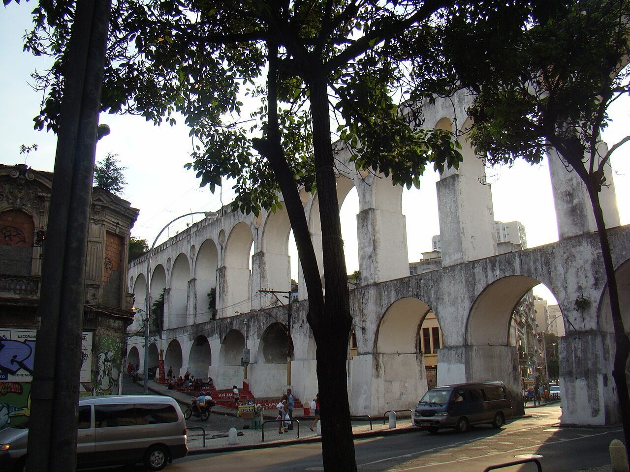 The Arcos da Lapa aqueduct arches in central Rio de Janeiro
