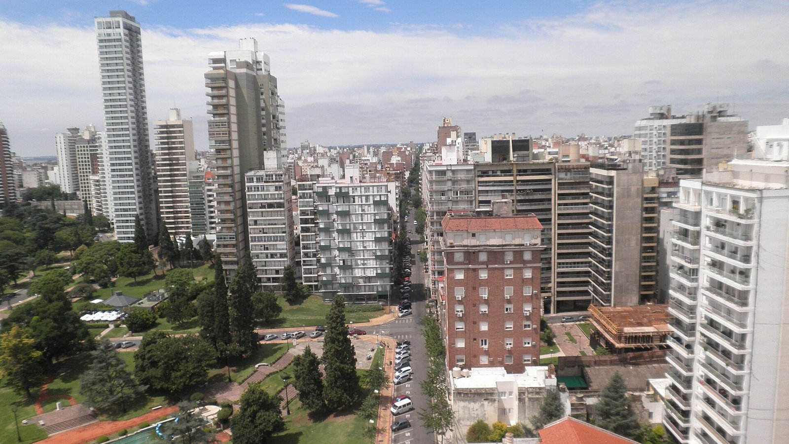 Rosario skyline and parks seen from the National Flag Memorial, the Argentine city where the Electrolux Rosario plant is closing