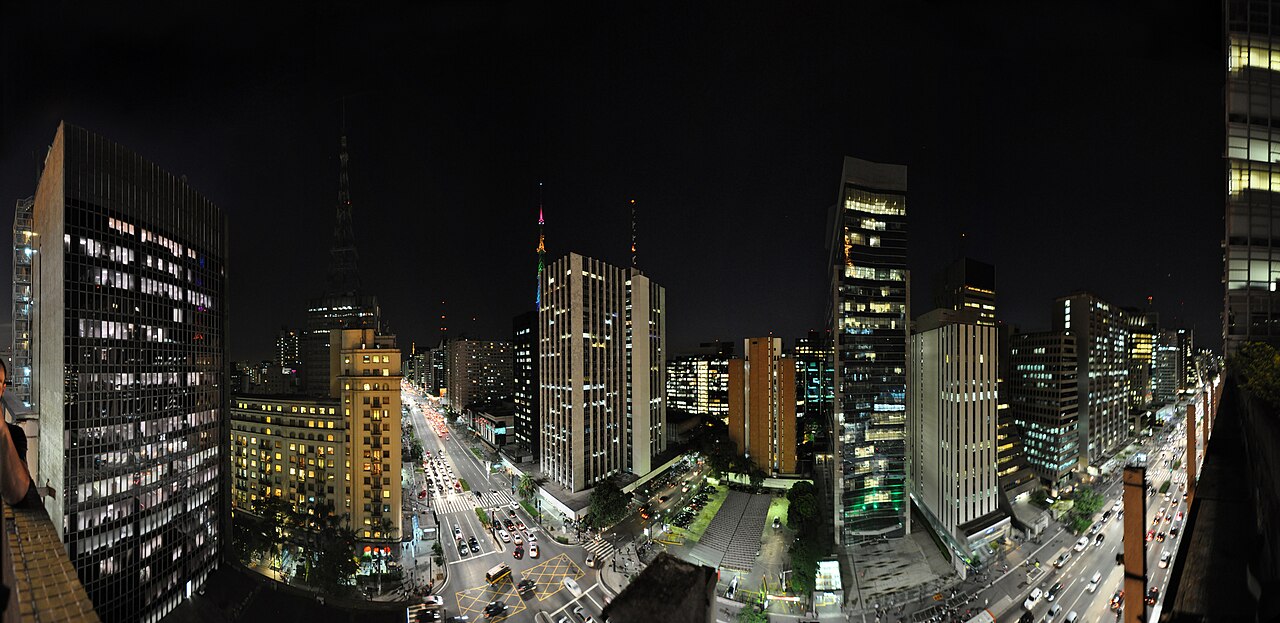 A panoramic view of Avenida Paulista, São Paulo's financial district