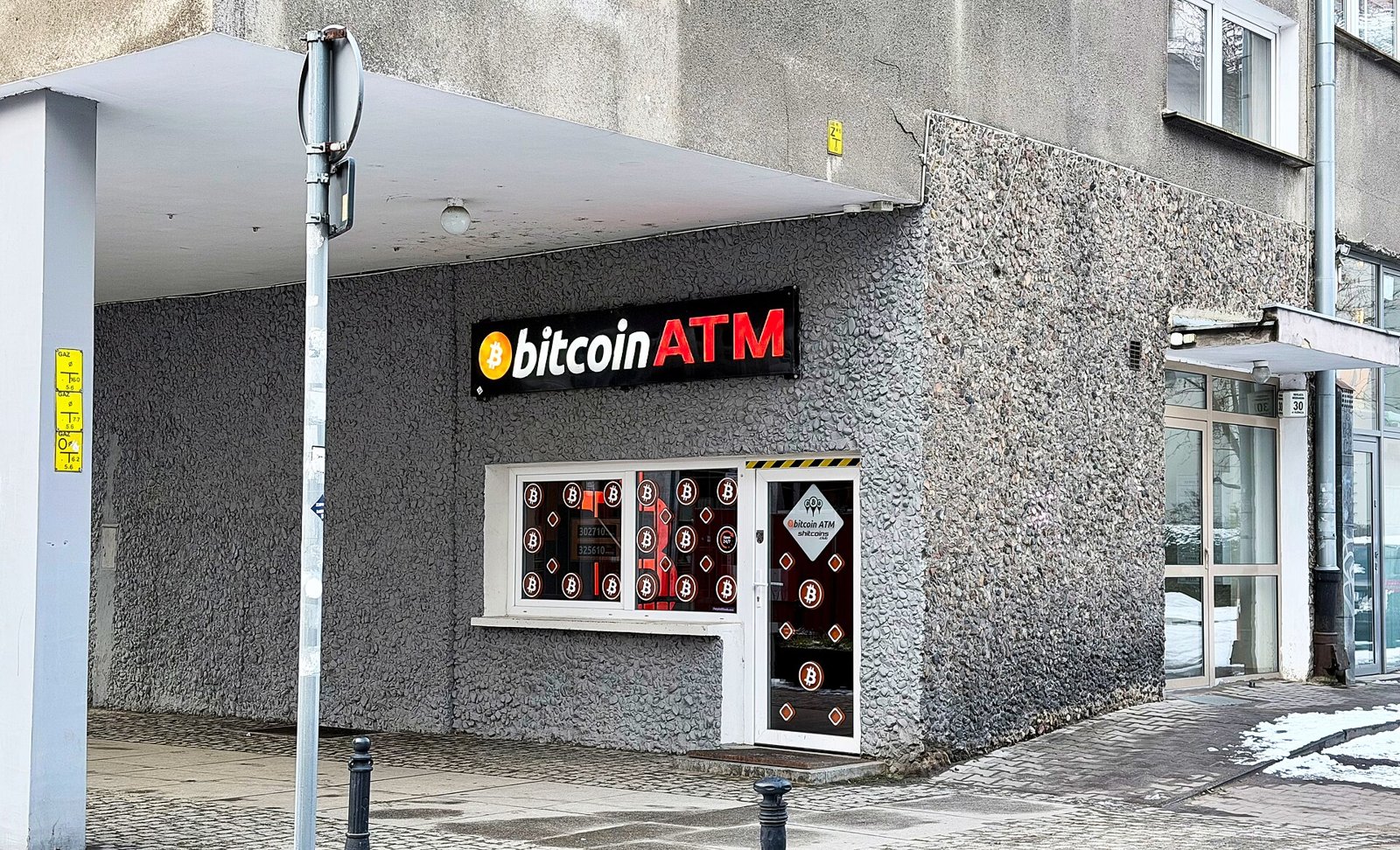 A Bitcoin ATM on a street in Wroclaw, Poland.