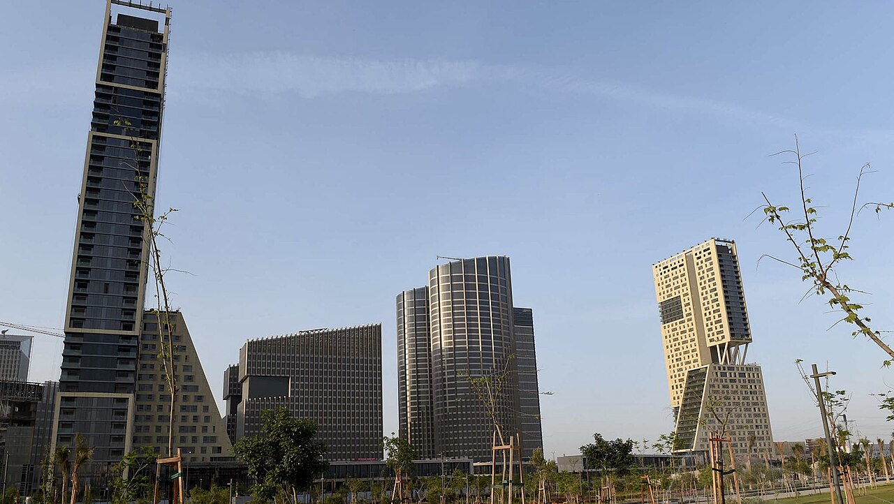 Office towers in the central business district of Egypt’s New Administrative Capital