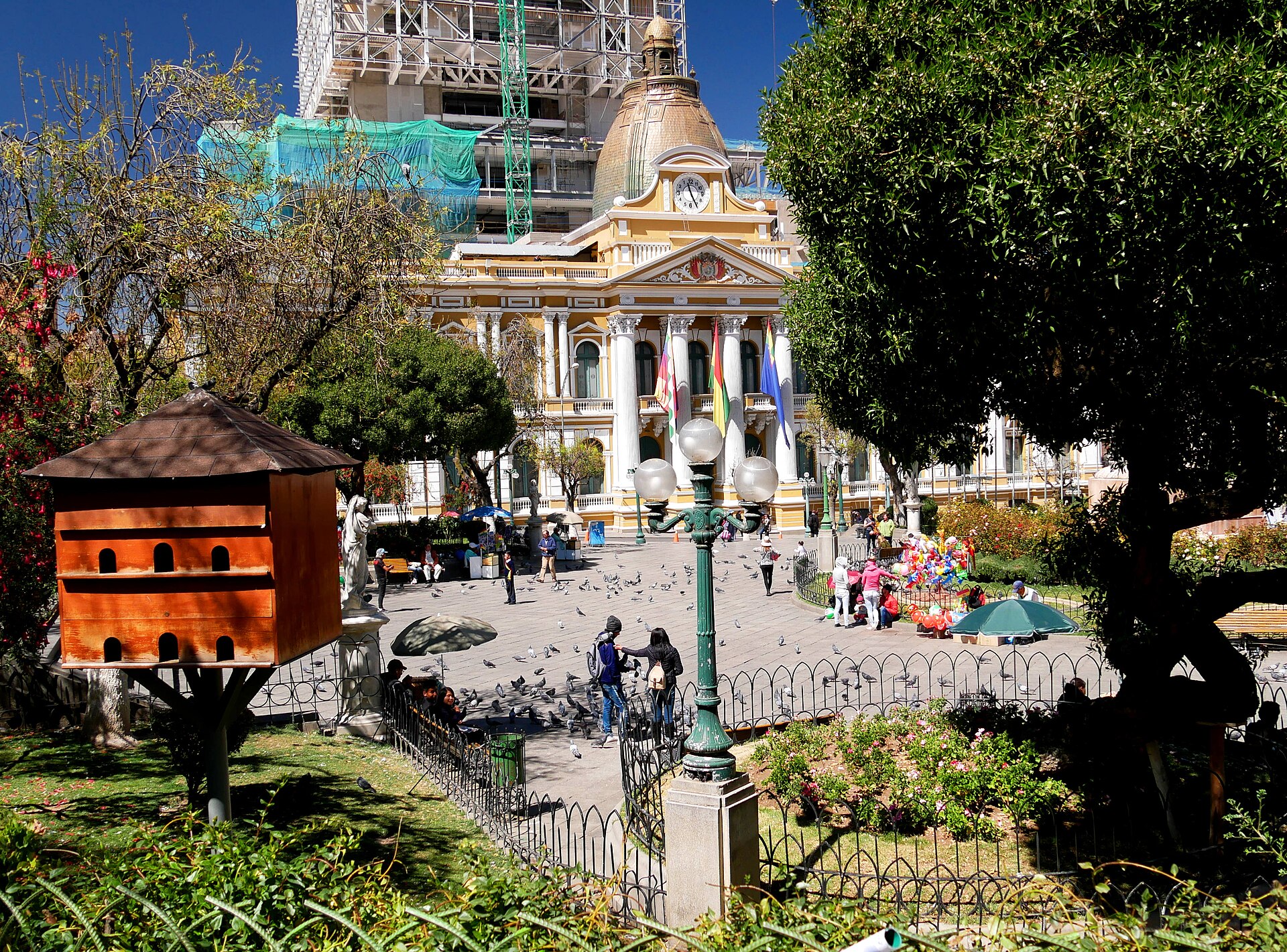 The government palace on Plaza Murillo in La Paz, Bolivia