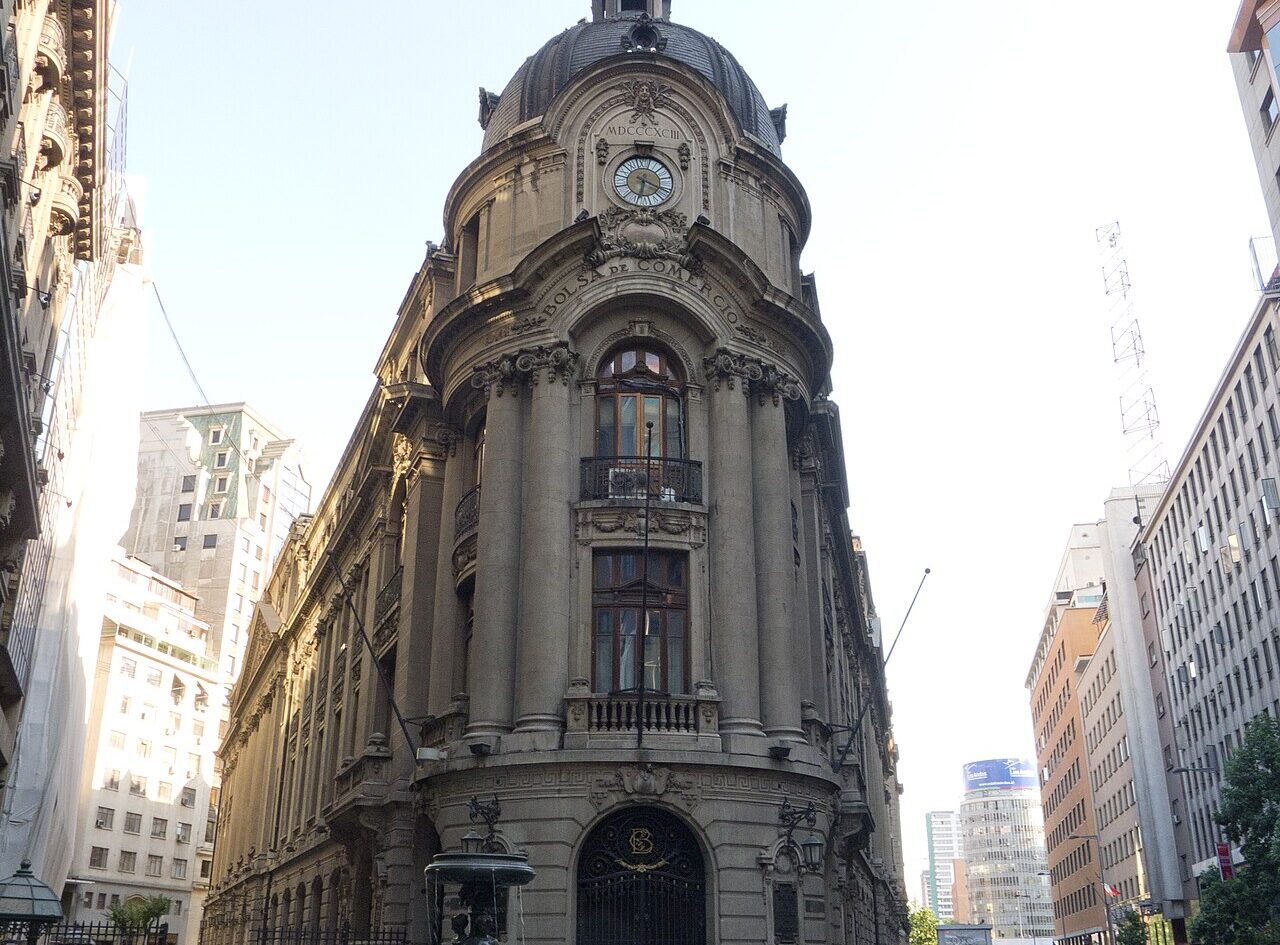 The Bolsa de Comercio de Santiago, Chile’s stock exchange building