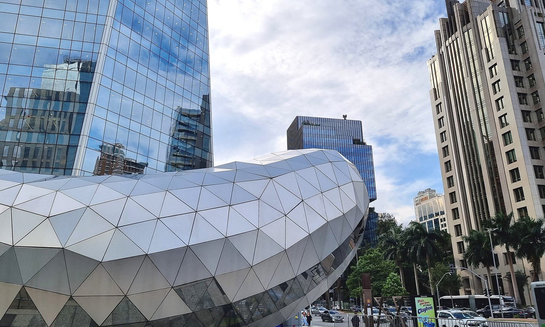 Office towers and the whale-shaped building on Avenida Faria Lima, the heart of São Paulo's financial district