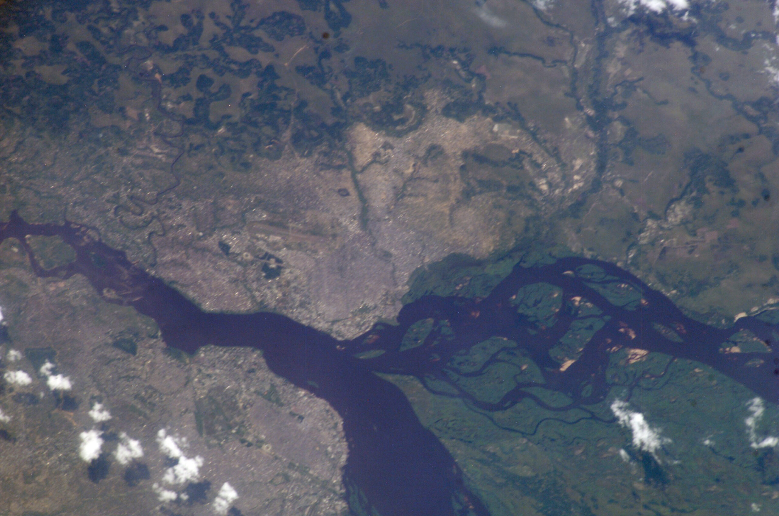 Congo-Brazzaville debt — Brazzaville and the Congo River seen from orbit