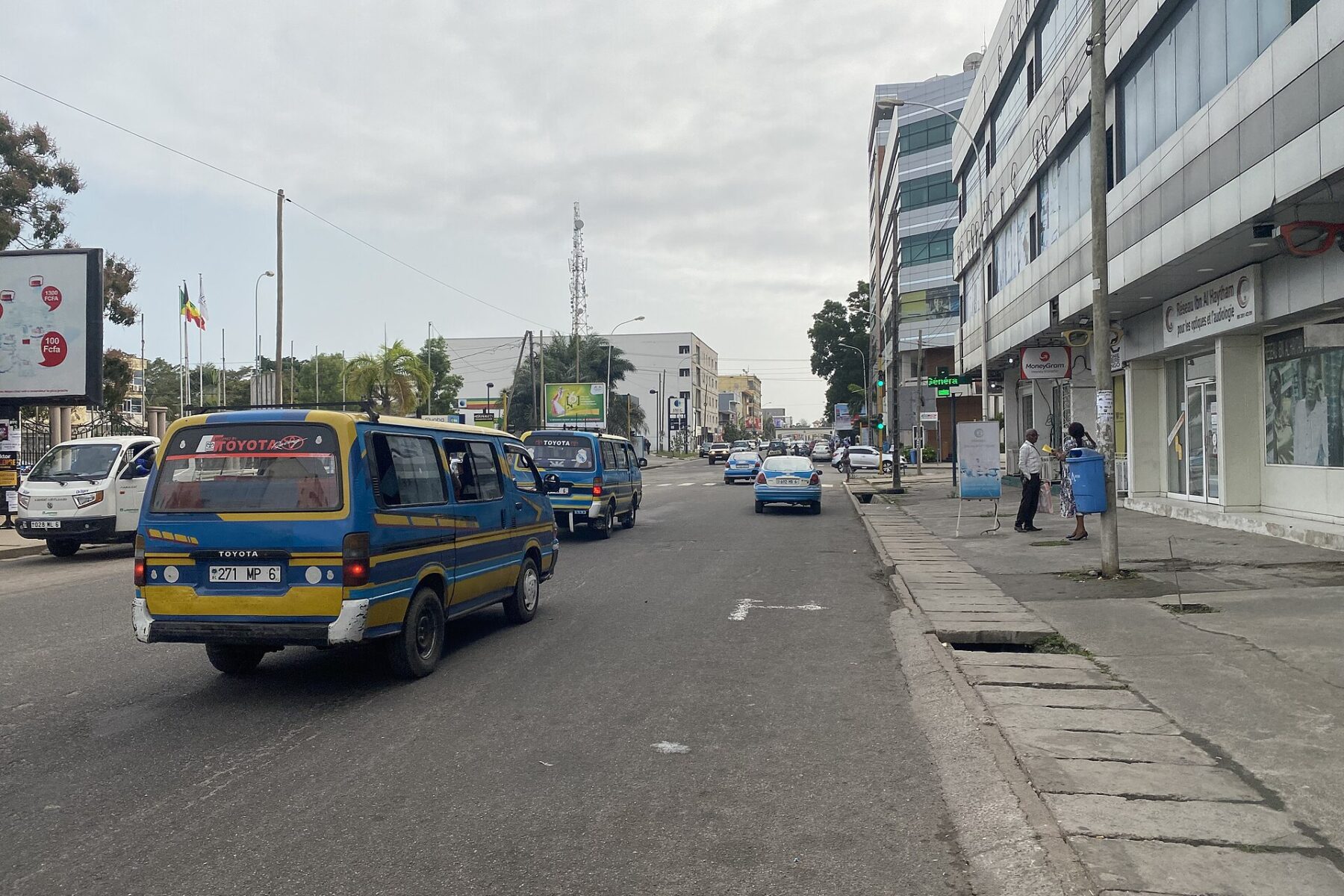 A view of Brazzaville, capital of the Republic of the Congo, along the Congo river.