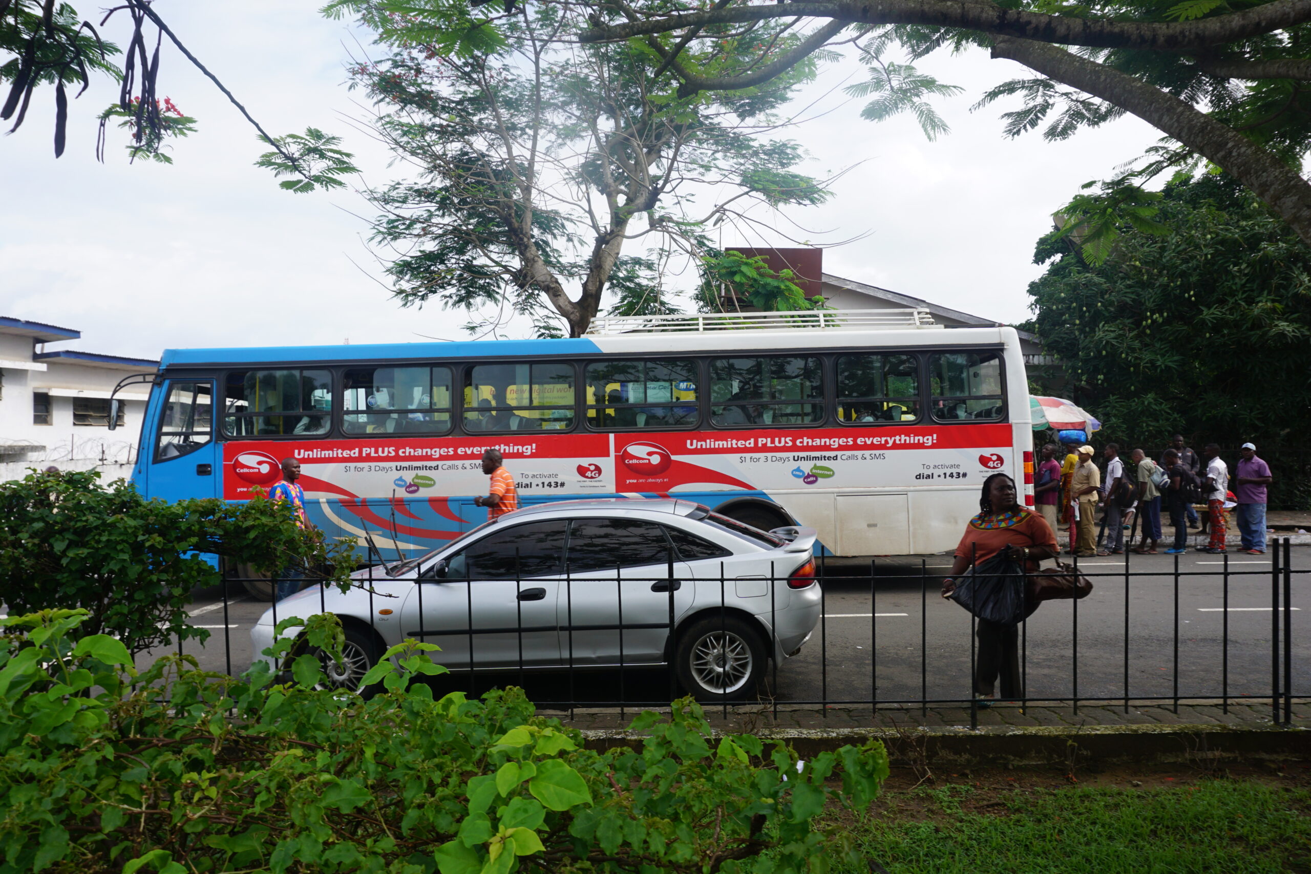 Howard-Taylor case — a bus on Broad Street in Monrovia, Liberia