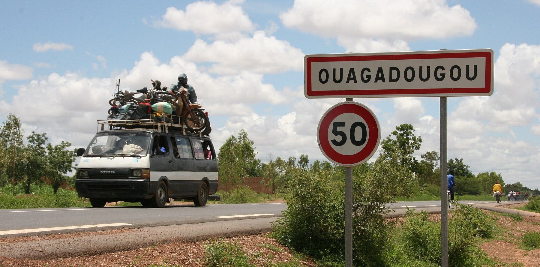 A street in Ouagadougou, Burkina Faso