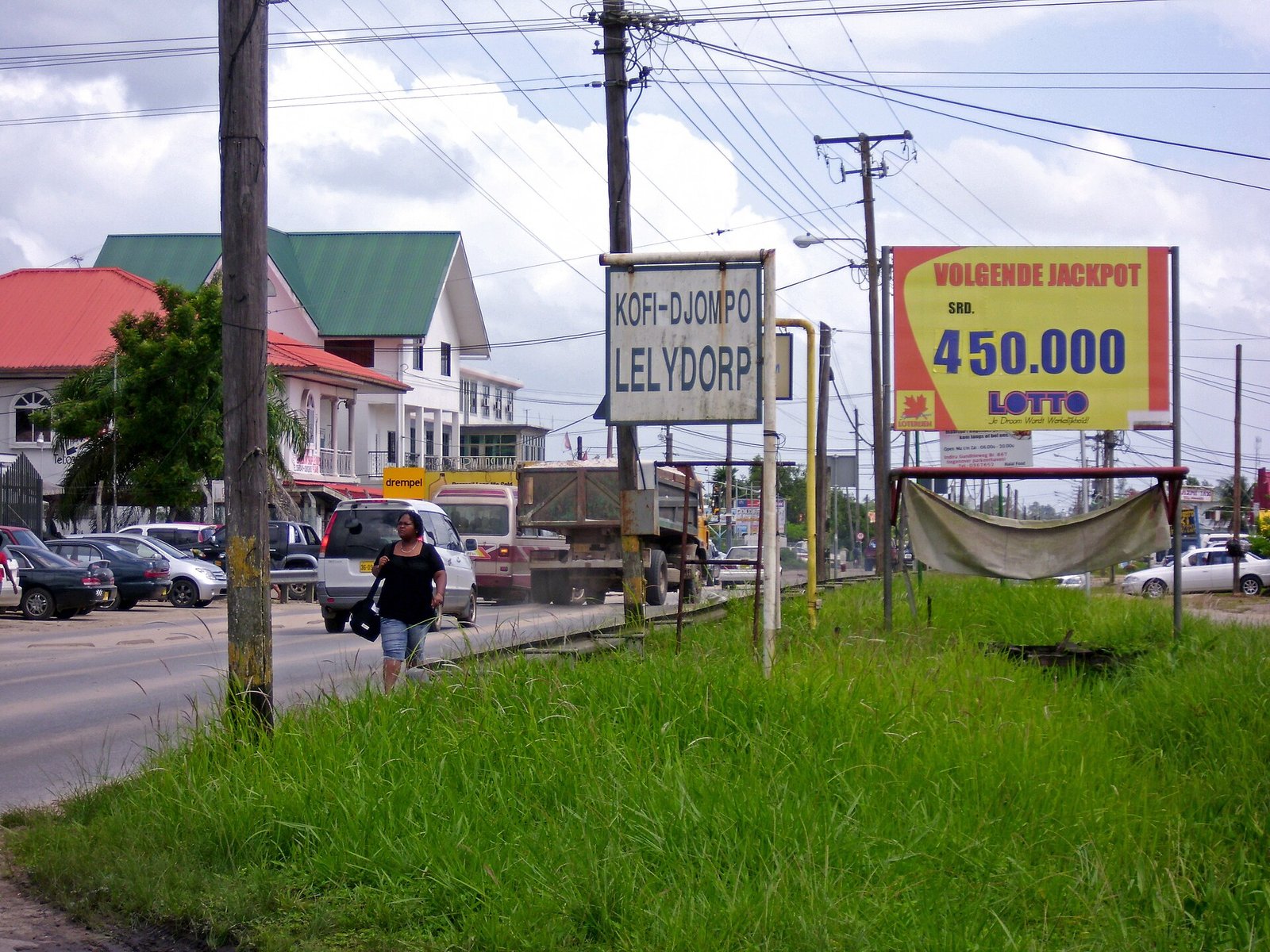 Main road in Lelydorp Wanica district Suriname