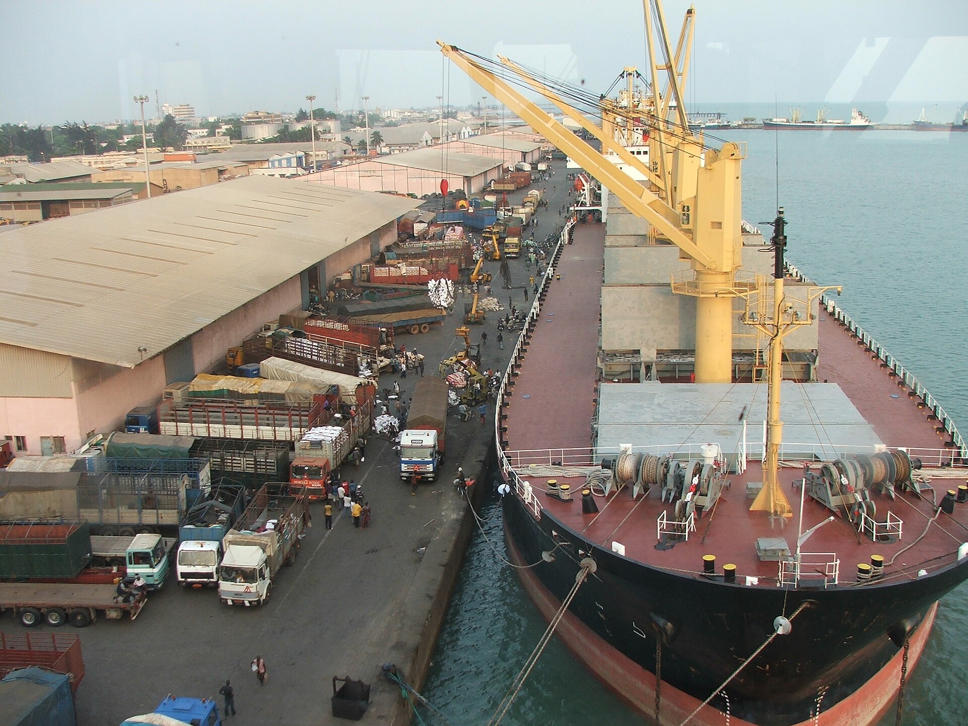 Cargo handling at the Port of Cotonou