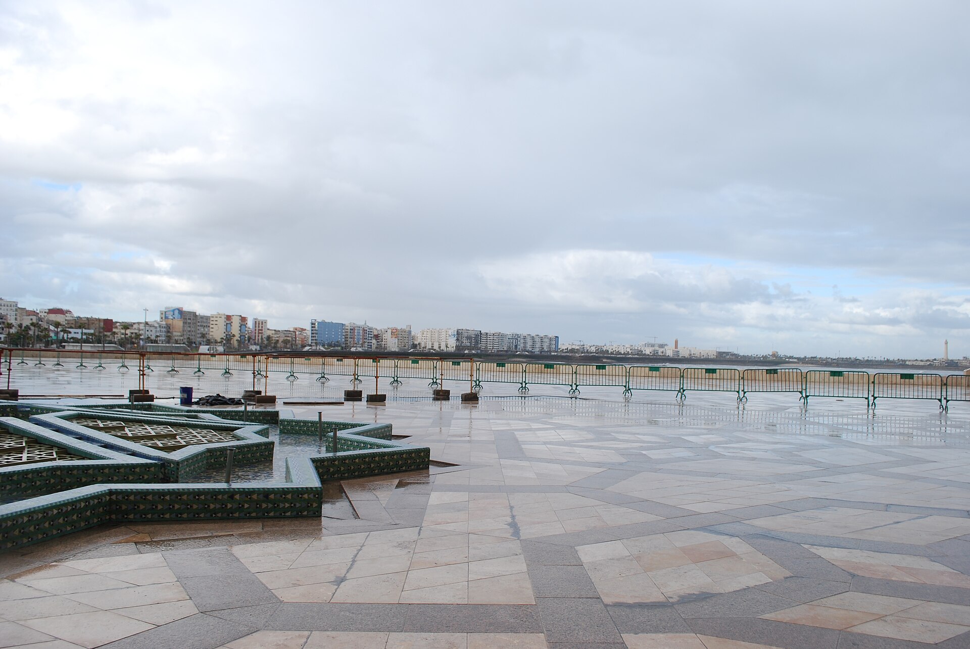 The plaza of the Hassan II Mosque in Casablanca, Morocco
