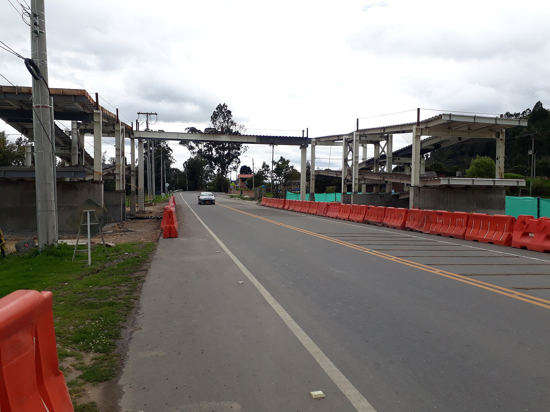 Road construction work in rural Colombia