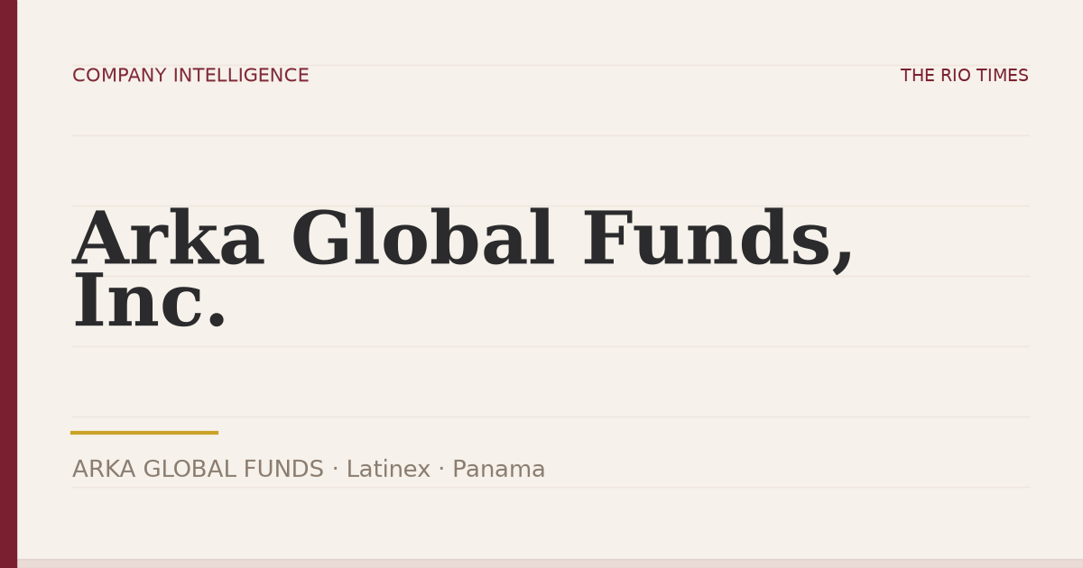 Arka Global Funds, Inc. (ARKA GLOBAL FUNDS), listed on Latinex, Panama