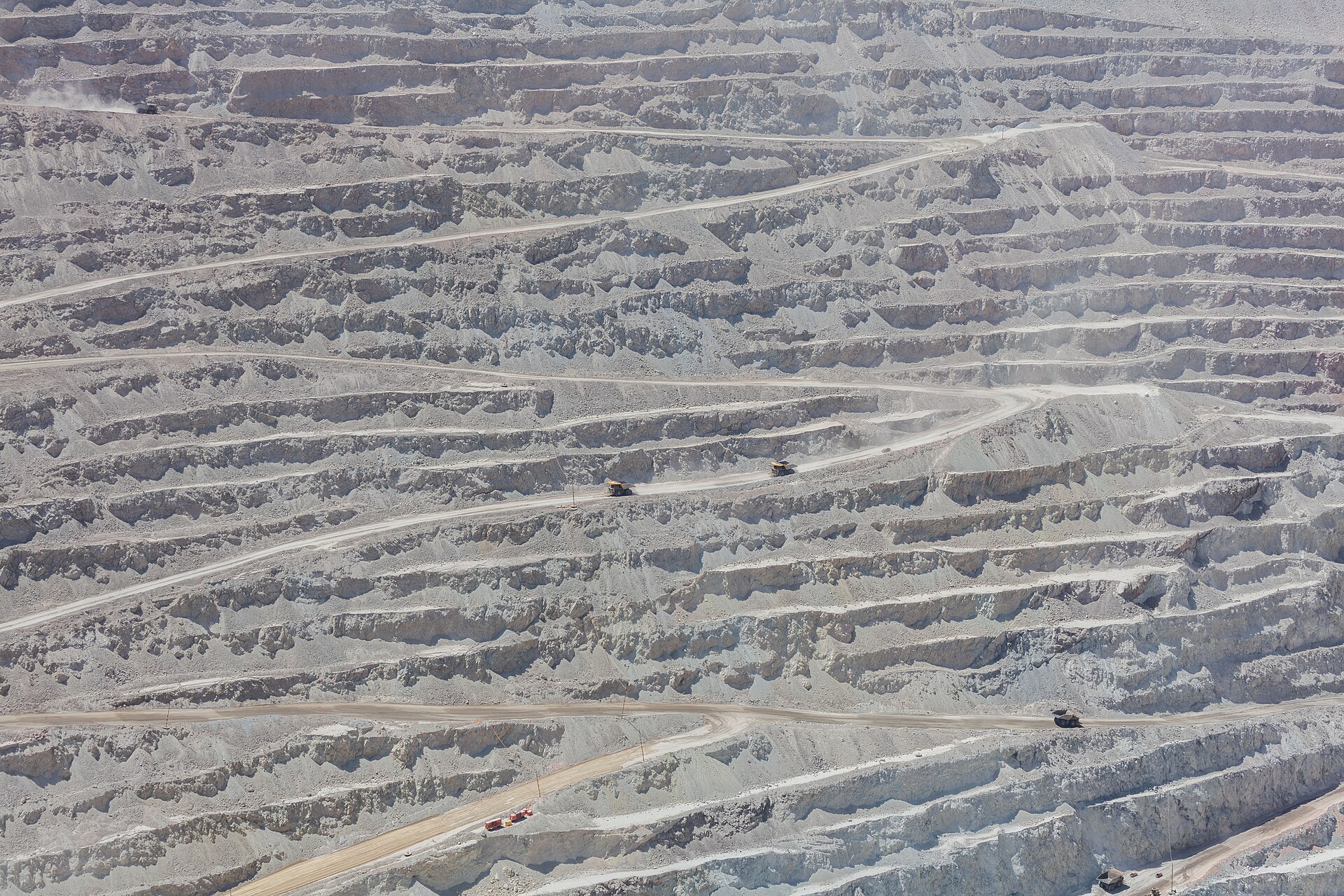 Chuquicamata copper mine in Chile, one of the largest open-pit copper mines in the world.
