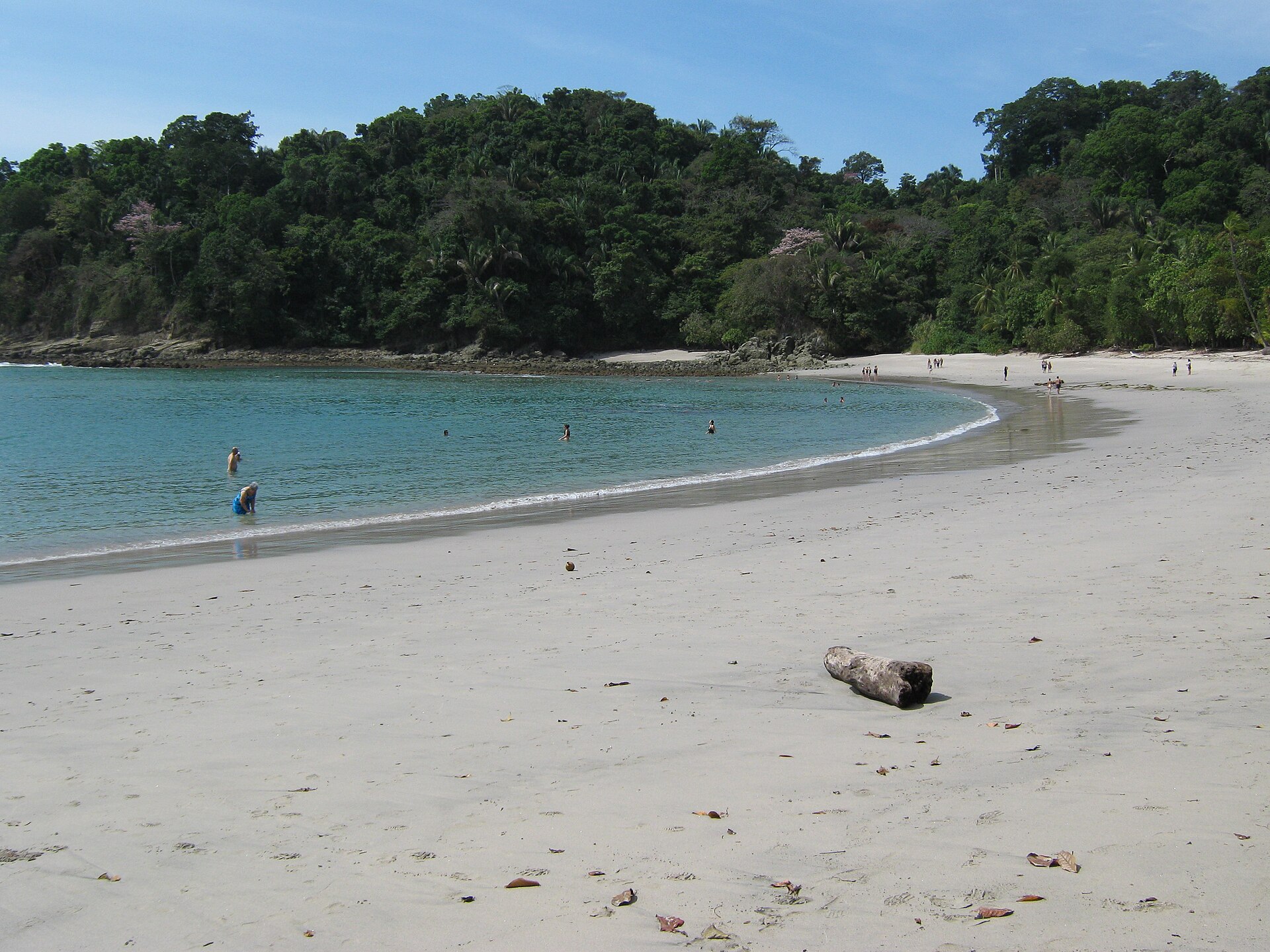 Costa Rica ecotourism — the main beach at Manuel Antonio National Park