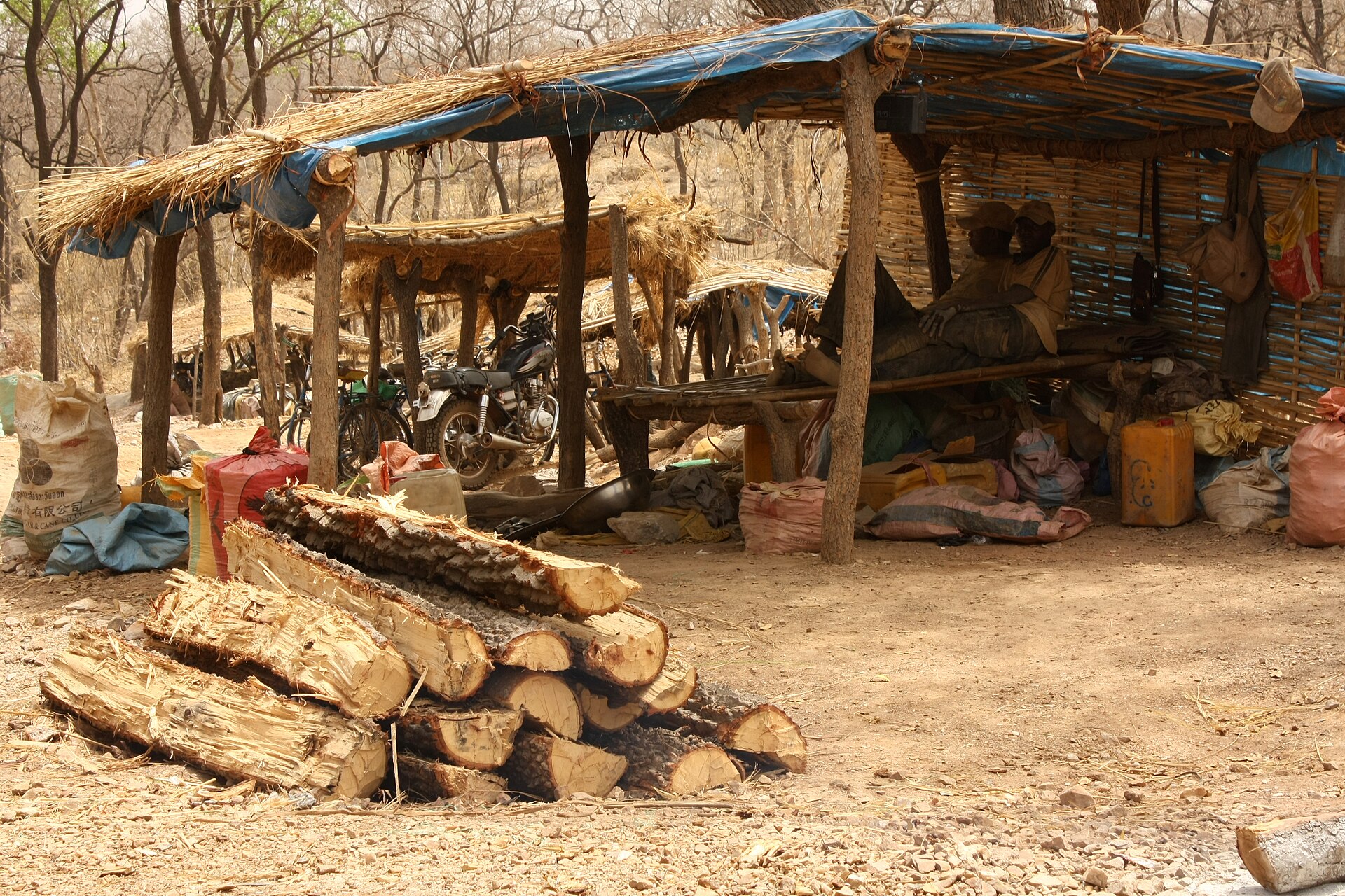 An artisanal mining camp in eastern Senegal