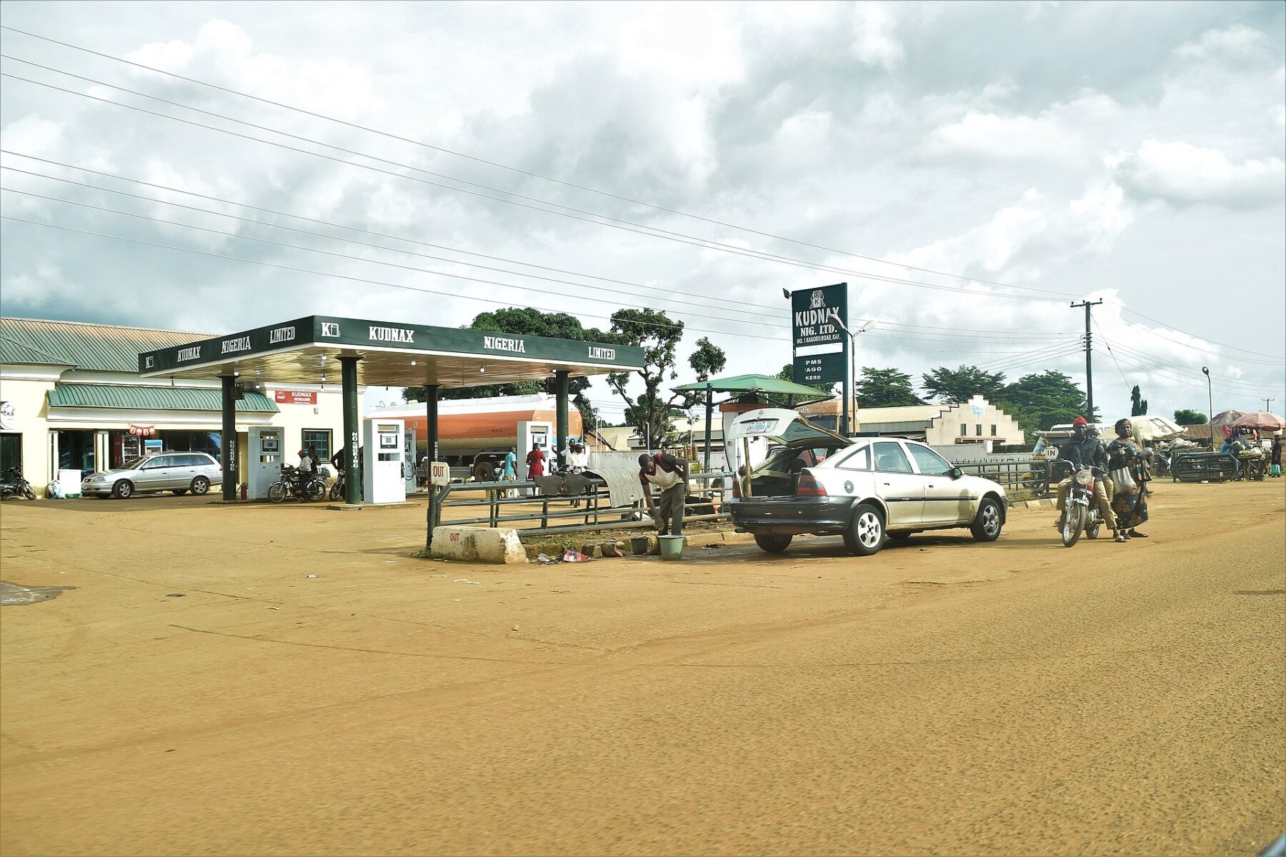 A filling station in Nigeria, where pump prices have risen again