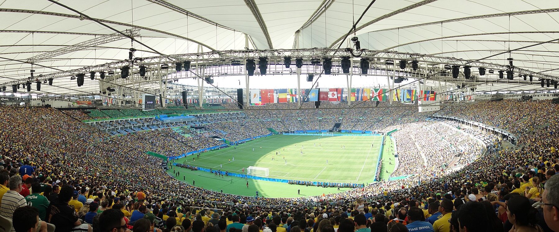 A South American football stadium on a Copa Libertadores night