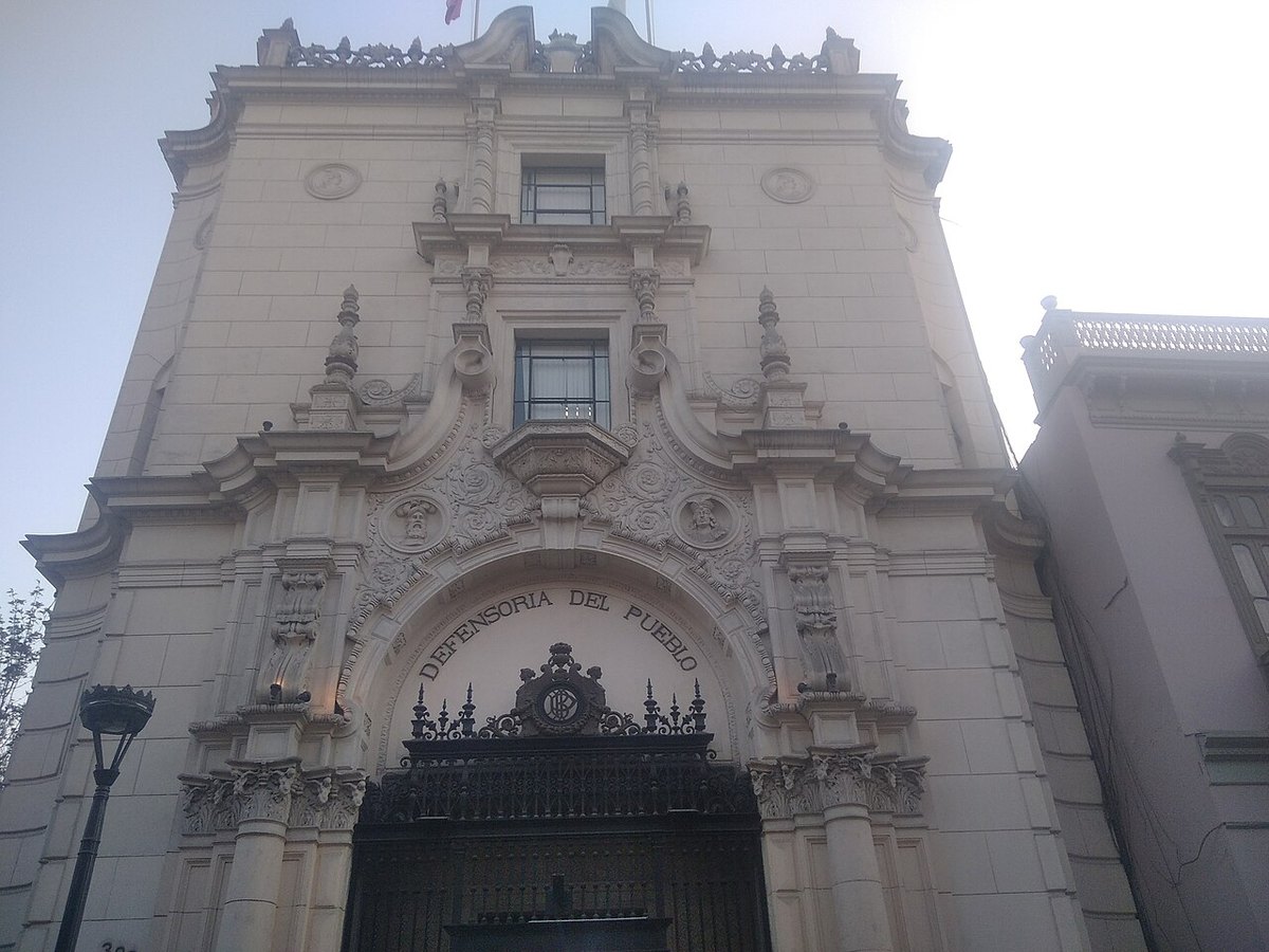 The entrance of Peru's Ombudsman's Office in Lima