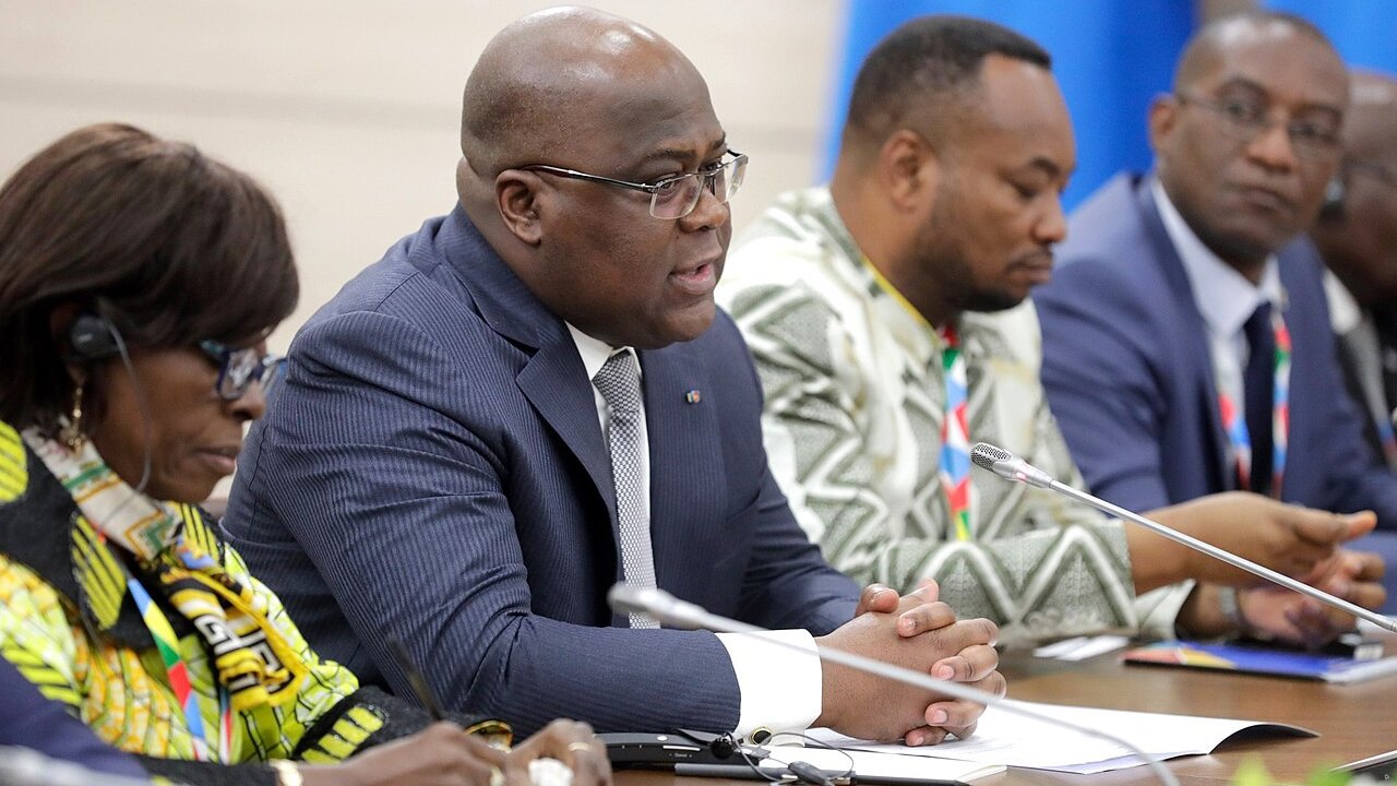 DR Congo explained 2026 — President Félix Tshisekedi at a meeting in 2019