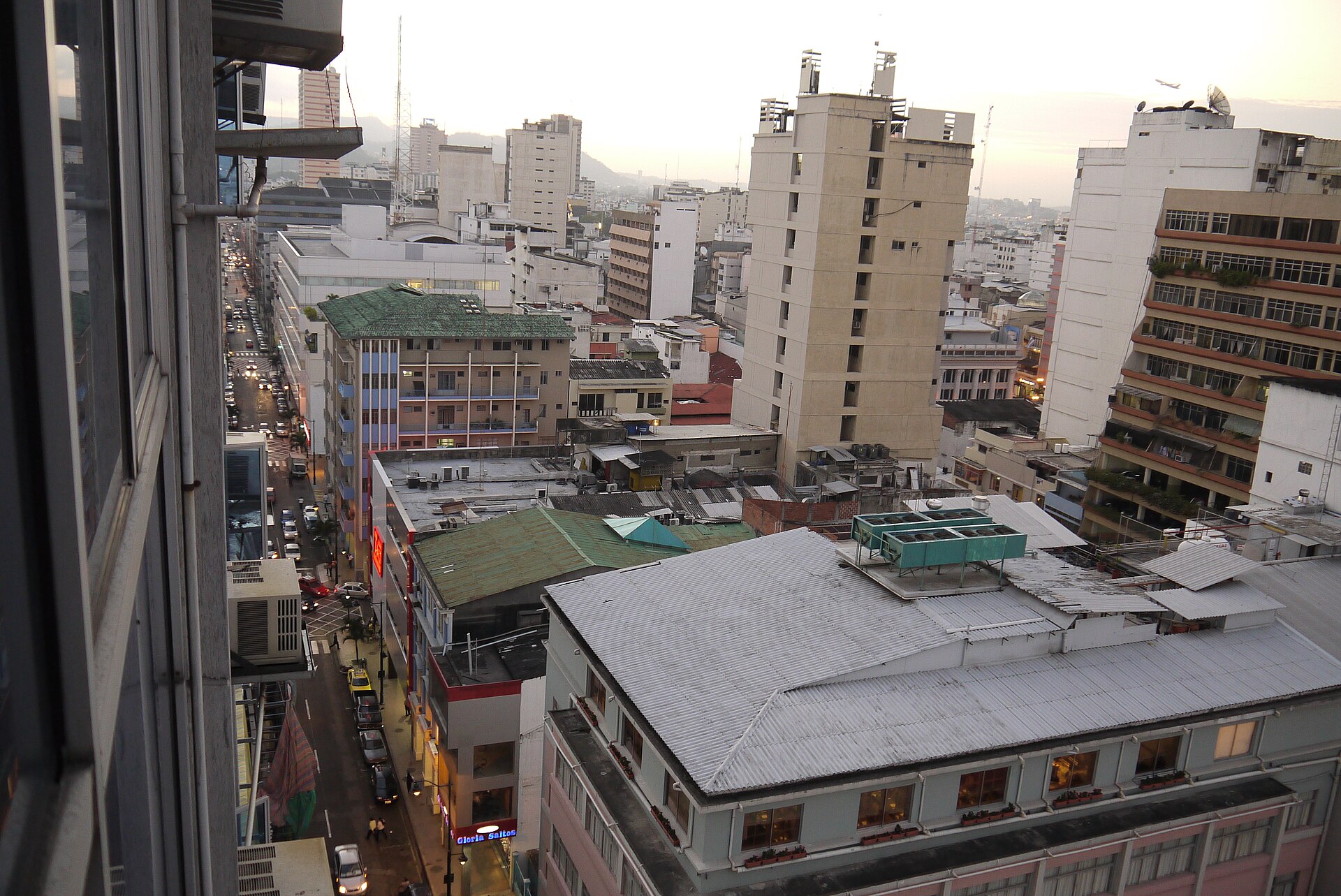 Ecuador explained 2026 — downtown Guayaquil, the country’s largest city and main port, at dusk