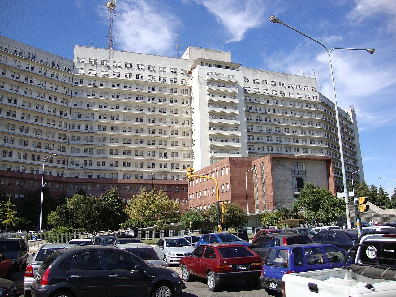 Edificio Libertad, headquarters of the Argentine Navy, seen from Comodoro Py avenue in Buenos Aires