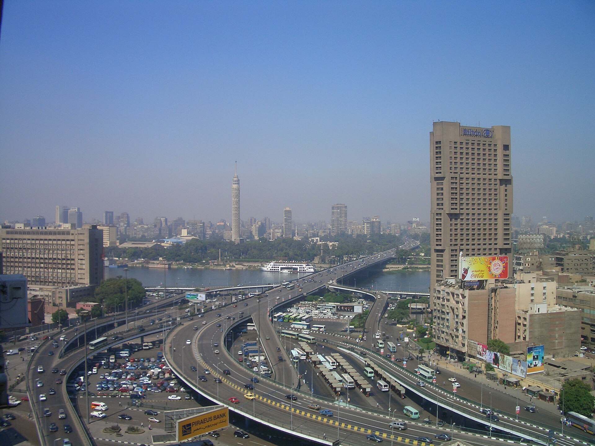 The Cairo skyline along the Nile