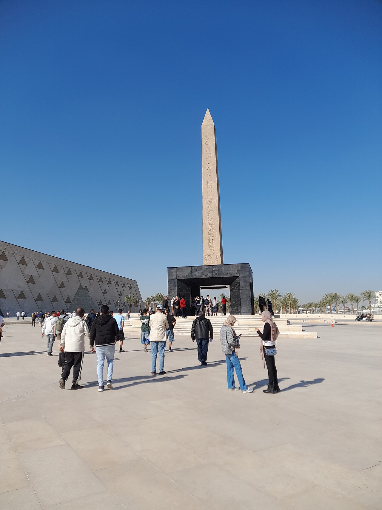 Egypt explained 2026 — the entrance plaza of the Grand Egyptian Museum