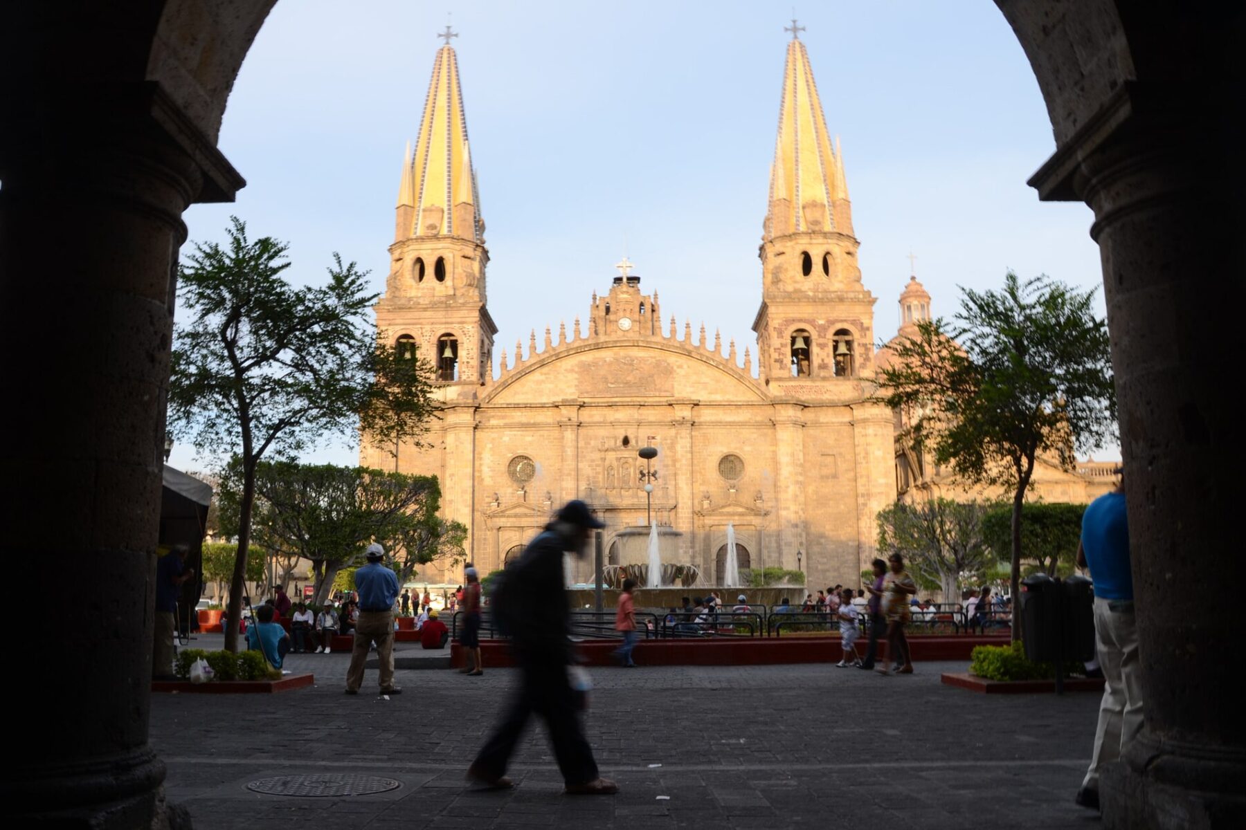 The cathedral square in Guadalajara, Mexico
