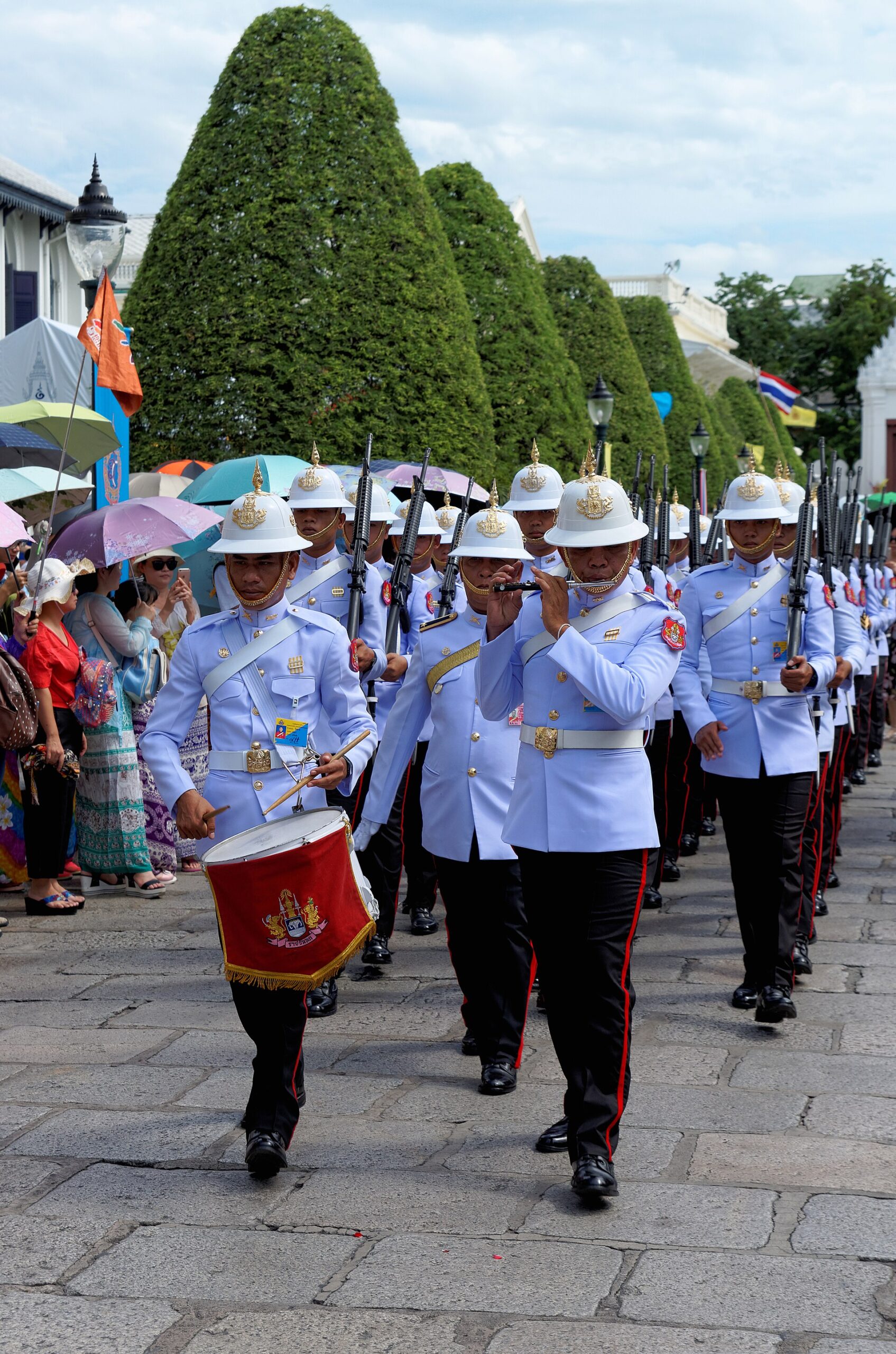 A guard at the Grand Palace in Bangkok