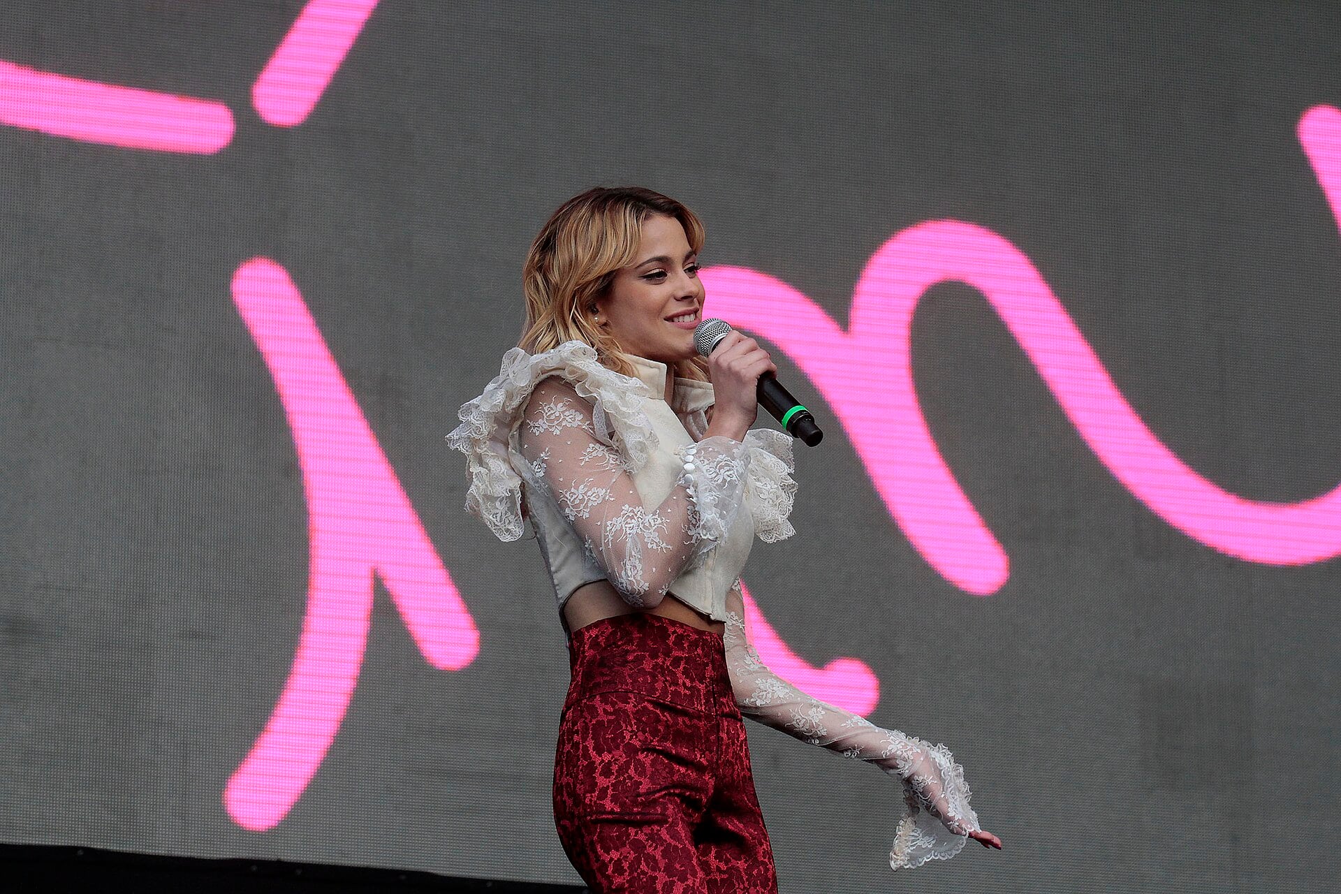 Tini Stoessel, the Argentine pop star performing at Mexico City's Arena CDMX on September 4, 2026