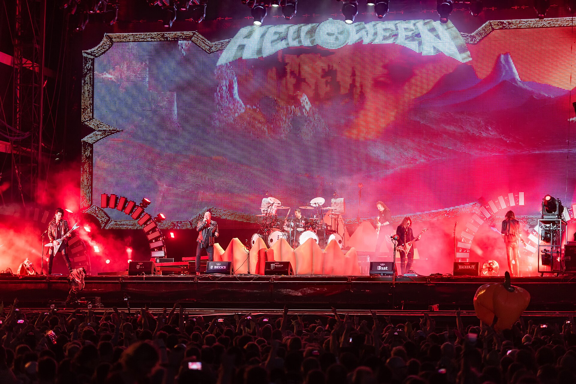 Helloween's reunited lineup live — the German metal band plays Bogotá, Colombia on September 5, 2026