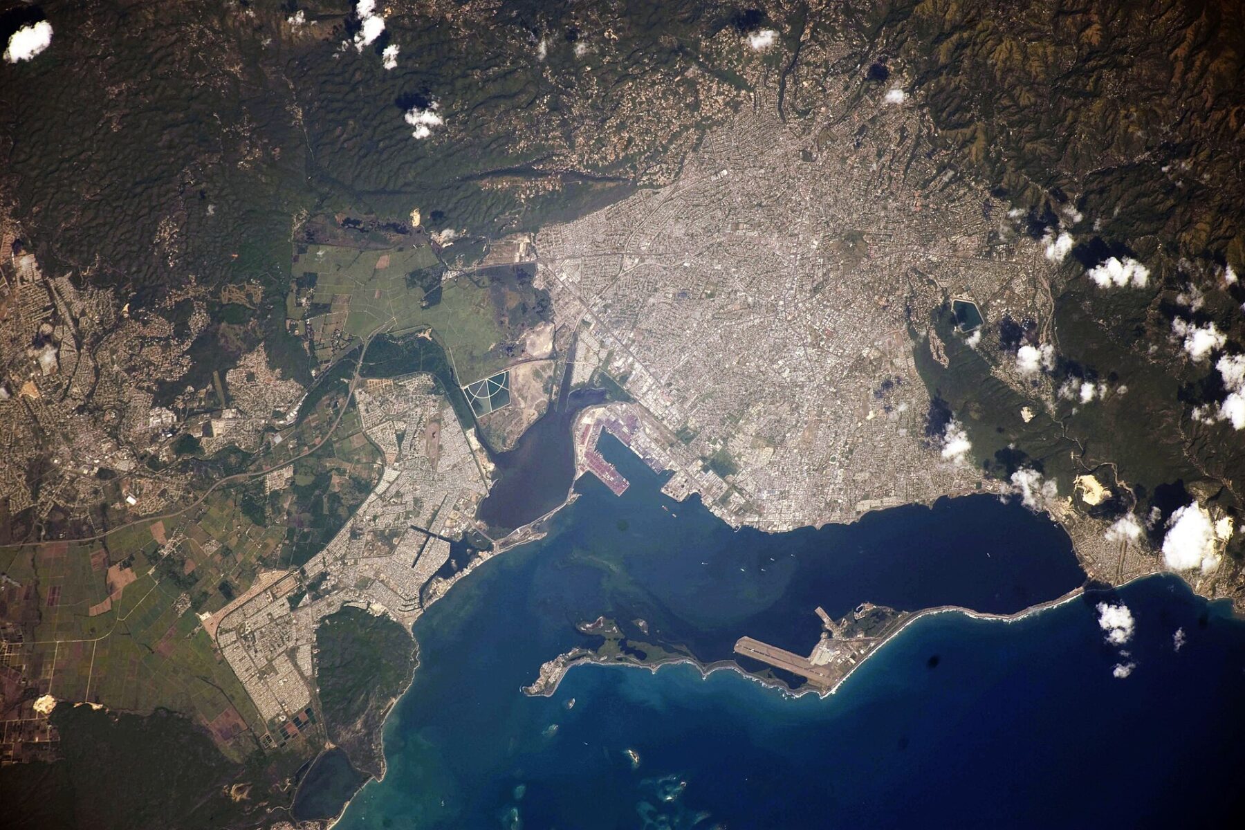 Satellite view of Kingston, Jamaica, home to National Stadium where Jamaica hosts Honduras on September 28, 2026