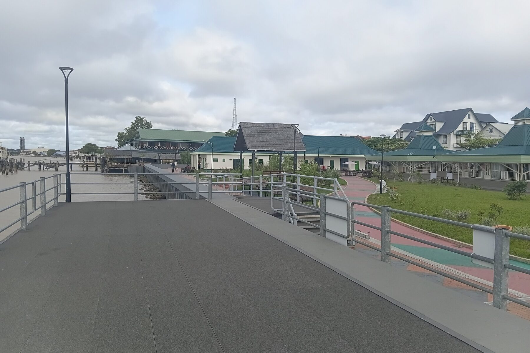 Paramaribo's renovated Waterkant riverside promenade, in Suriname's capital