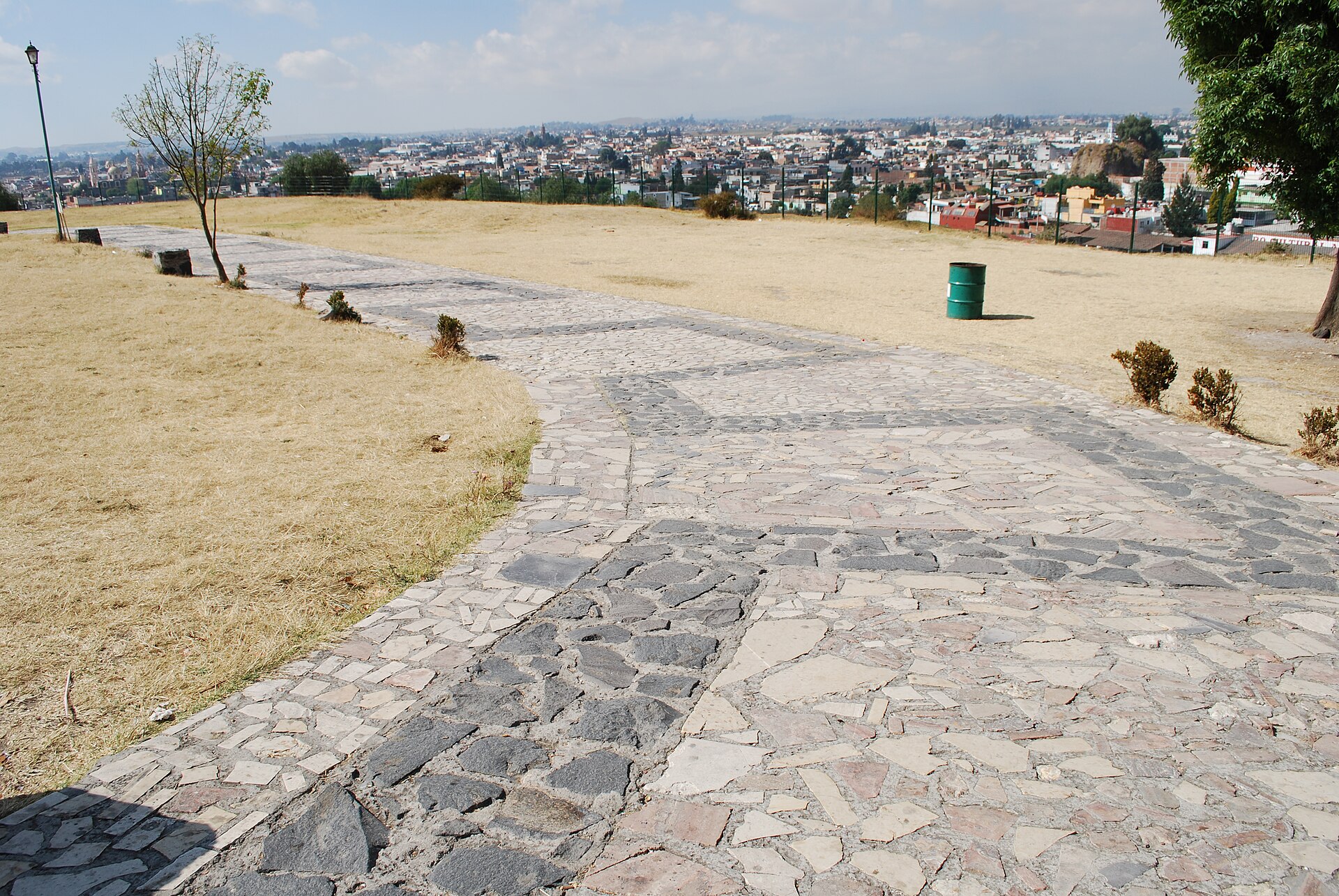 The hilltop church above the great pyramid of Cholula, Puebla, the town that hosts Tecate Comuna on 28 November 2026