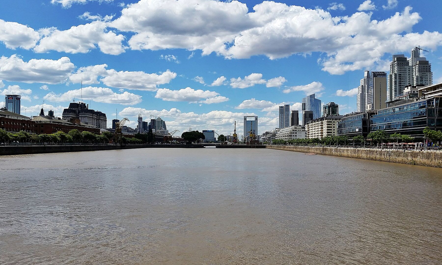 Puerto Madero waterfront and skyline in Buenos Aires, Argentina