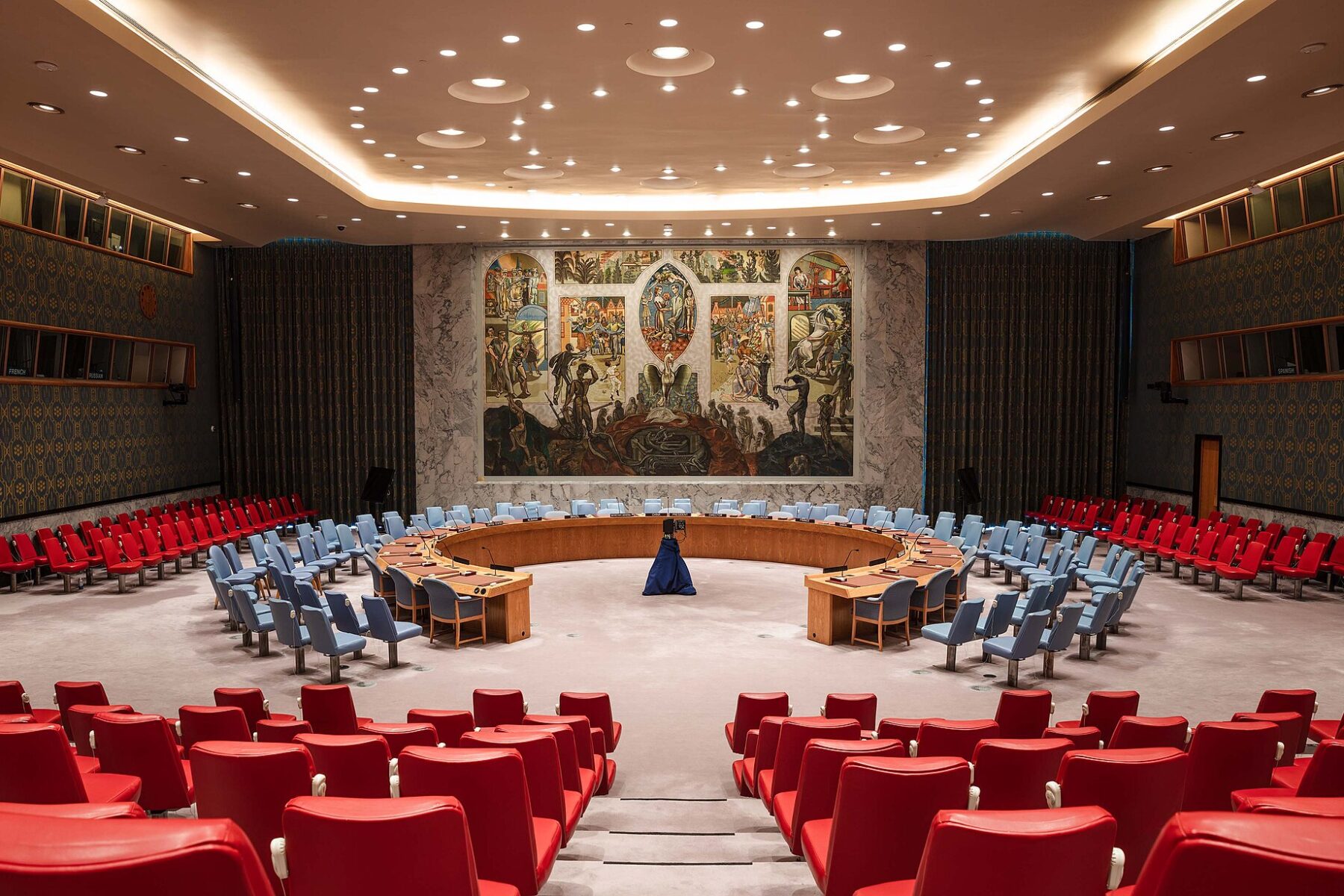 The United Nations Security Council chamber in New York
