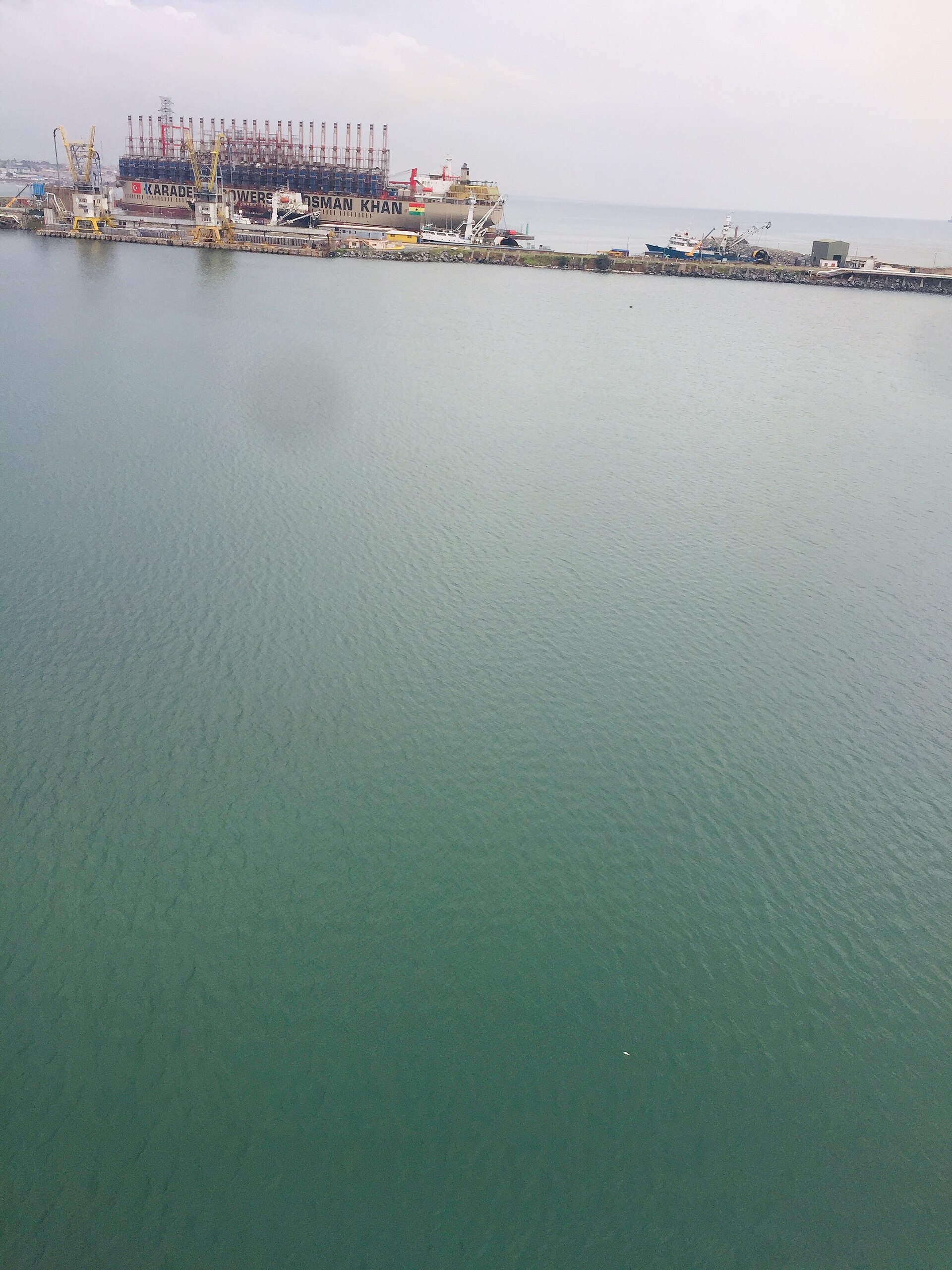 The industrial harbour at Tema, Ghana