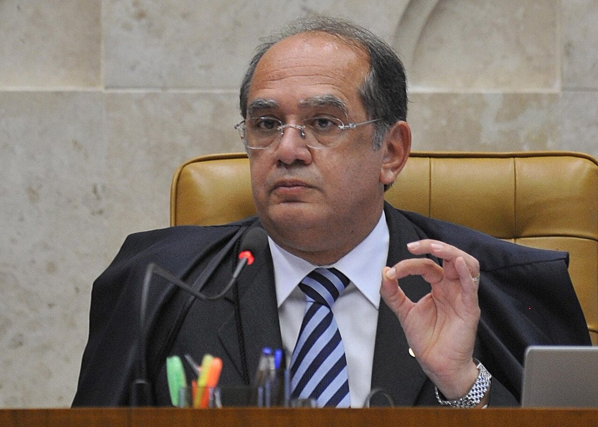 Justice Gilmar Mendes speaking during a session of Brazil's Supreme Federal Court
