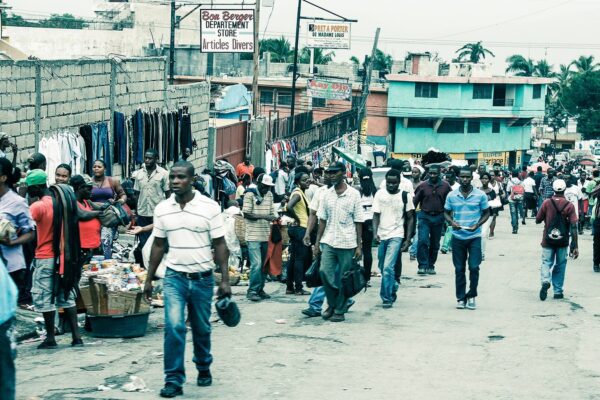 Haiti explained 2026: a busy street market in Port-au-Prince