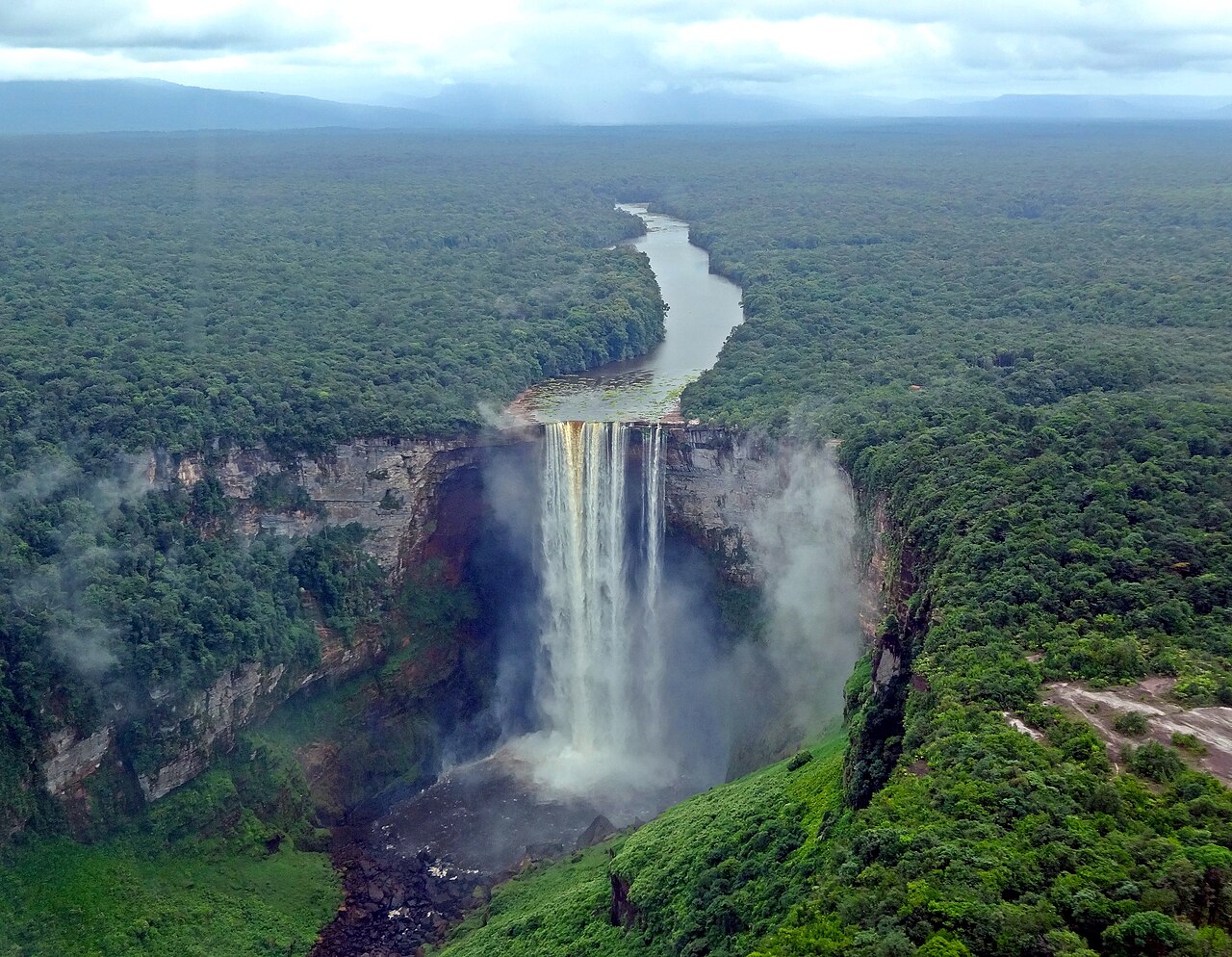 Healthcare in Guyana 2026 — an aerial view of Kaieteur Falls in the interior