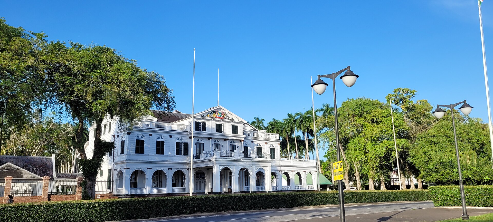 healthcare in Suriname policy: the Presidential Palace in Paramaribo