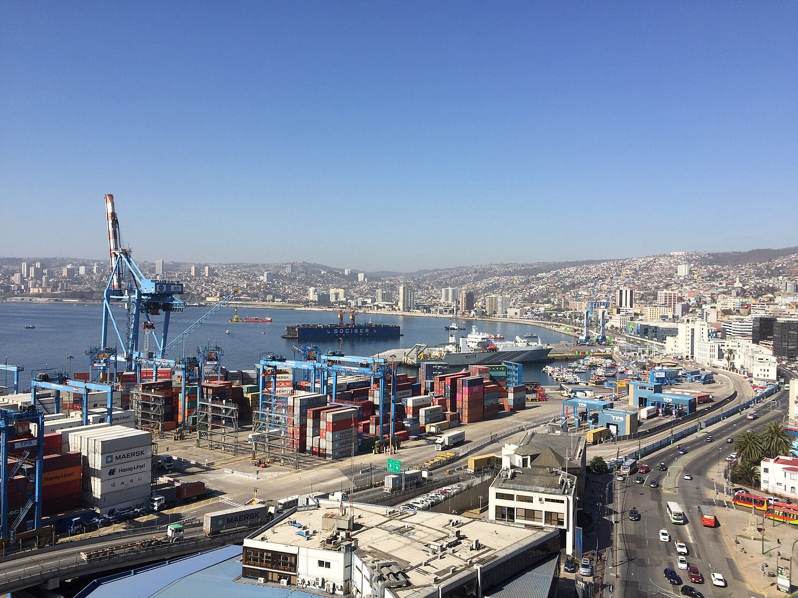 Port of Valparaiso Chile harbour